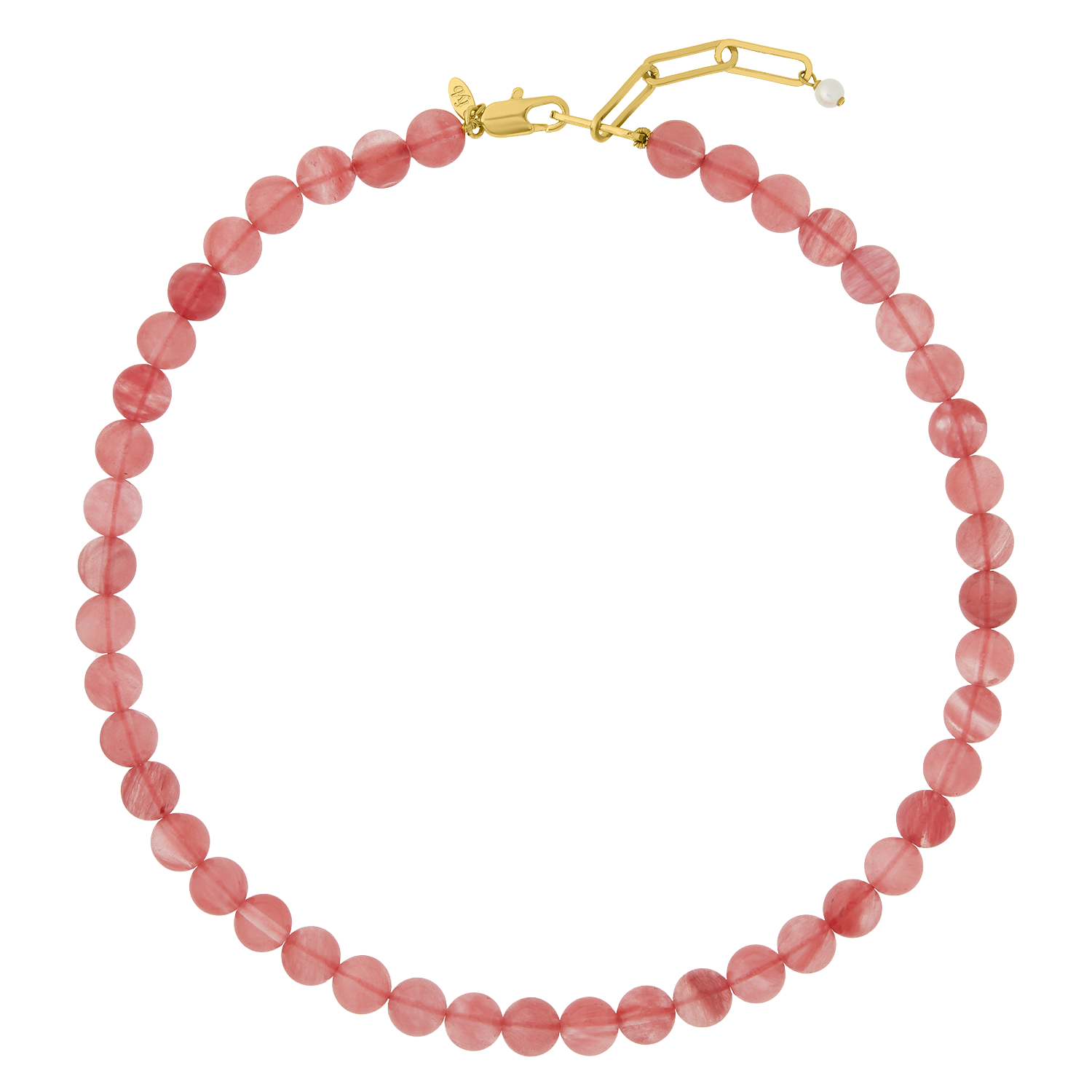 PETITE PALOMA NECKLACE CHERRY QUARTZ
