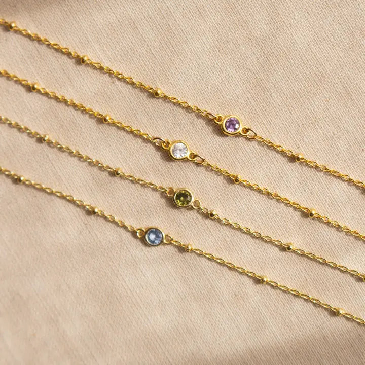 APRIL BIRTHSTONE BRACELET GOLD