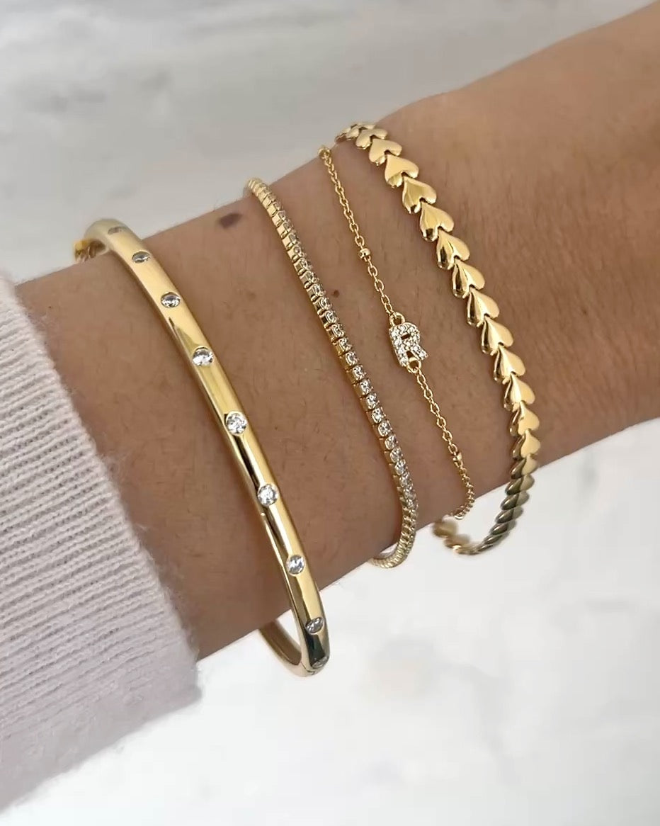 PETITE INITIAL CHAIN BRACELET