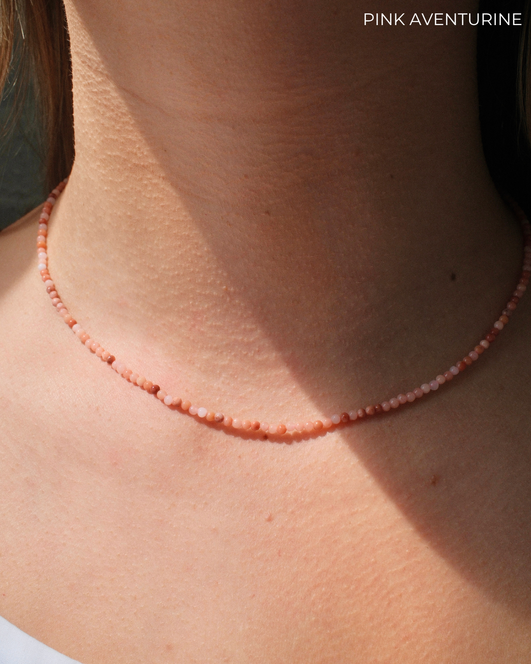 MICRO GEM CHAIN PINK AVENTURINE