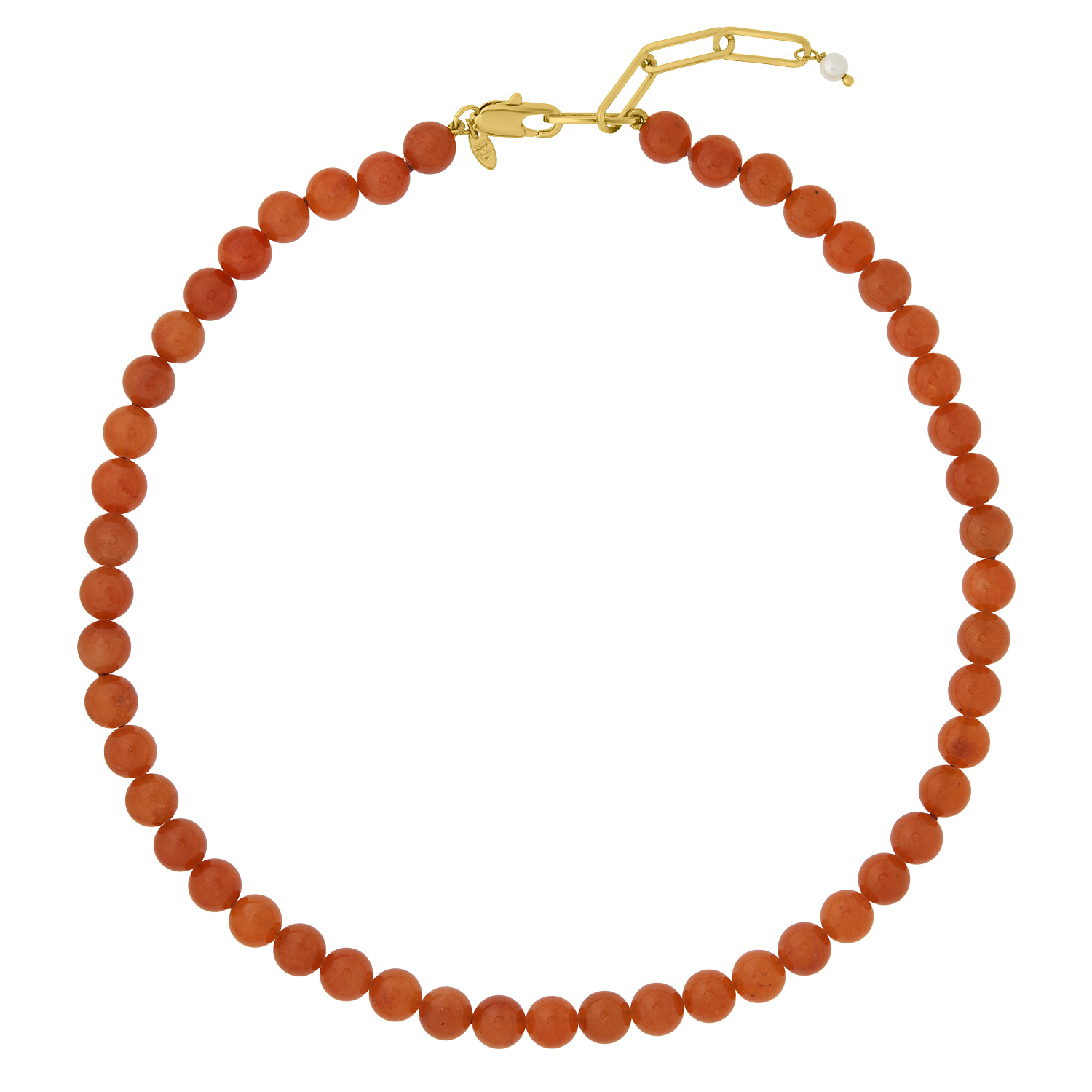 PETITE PALOMA NECKLACE ORANGE AVENTURINE