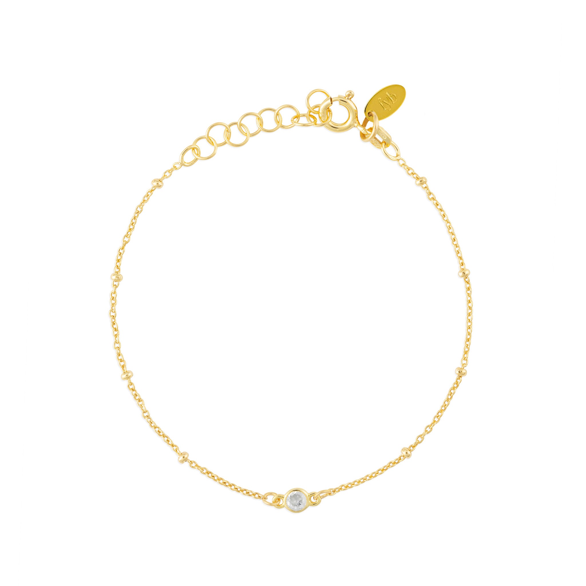 APRIL BIRTHSTONE BRACELET GOLD