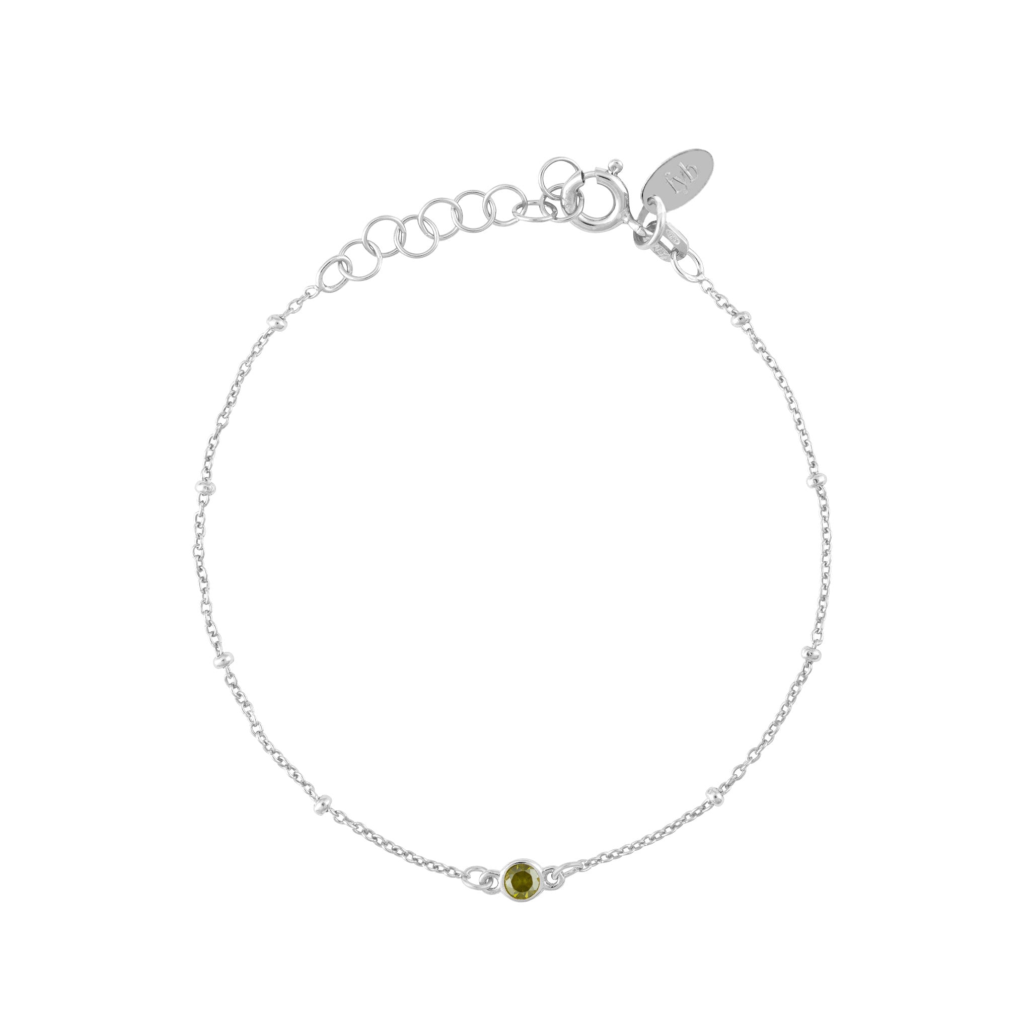 AUGUST BIRTHSTONE BRACELET SILVER