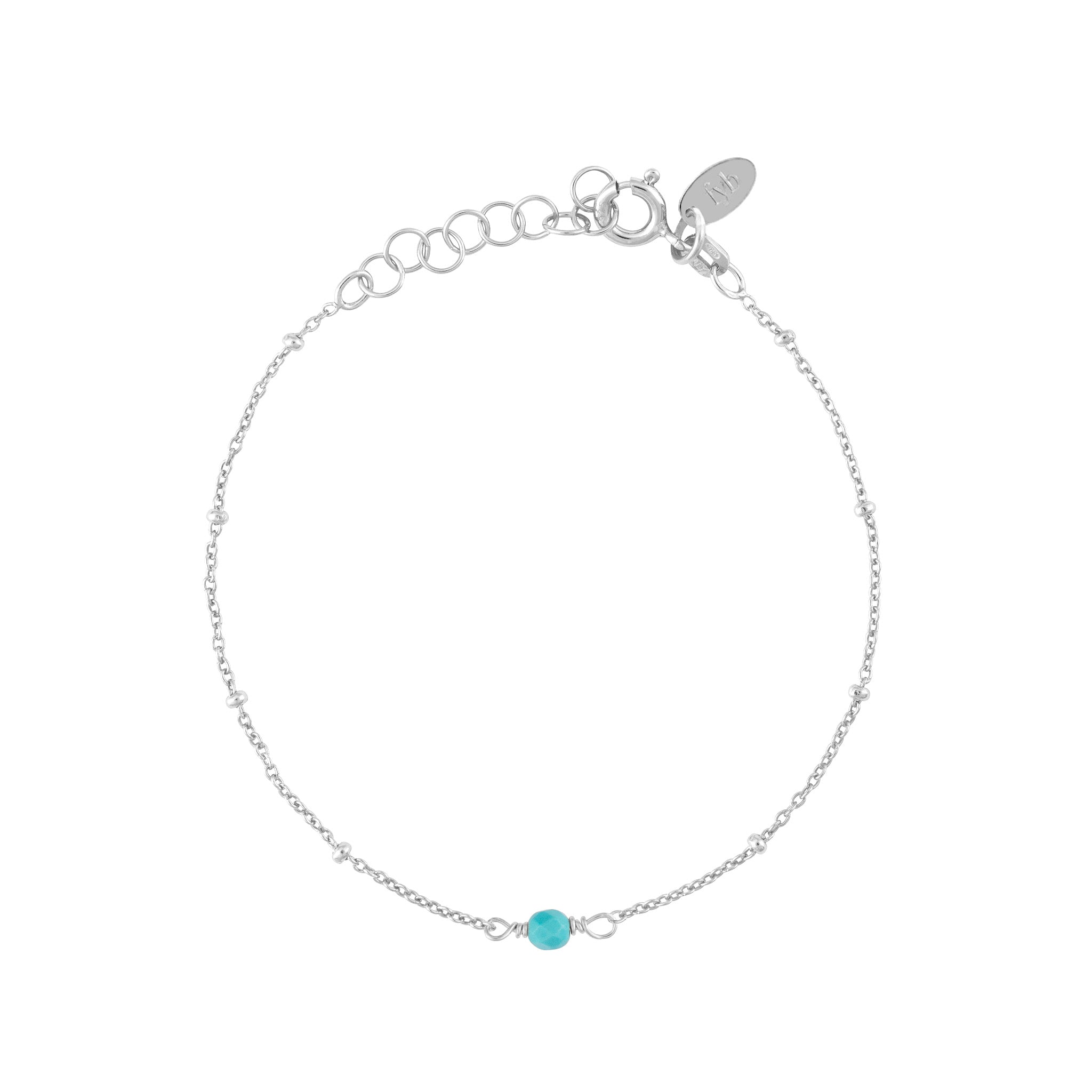 DECEMBER BIRTHSTONE BRACELET SILVER