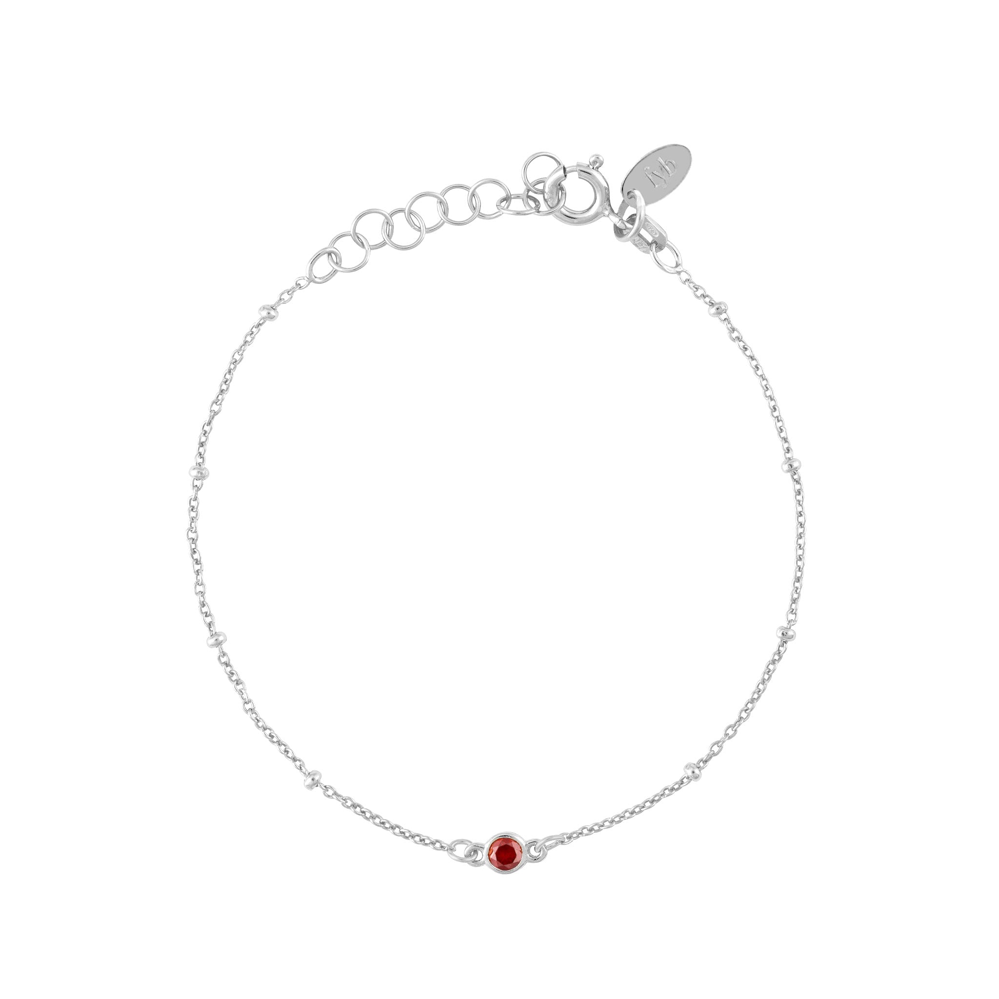 JANUARY BIRTHSTONE BRACELET SILVER
