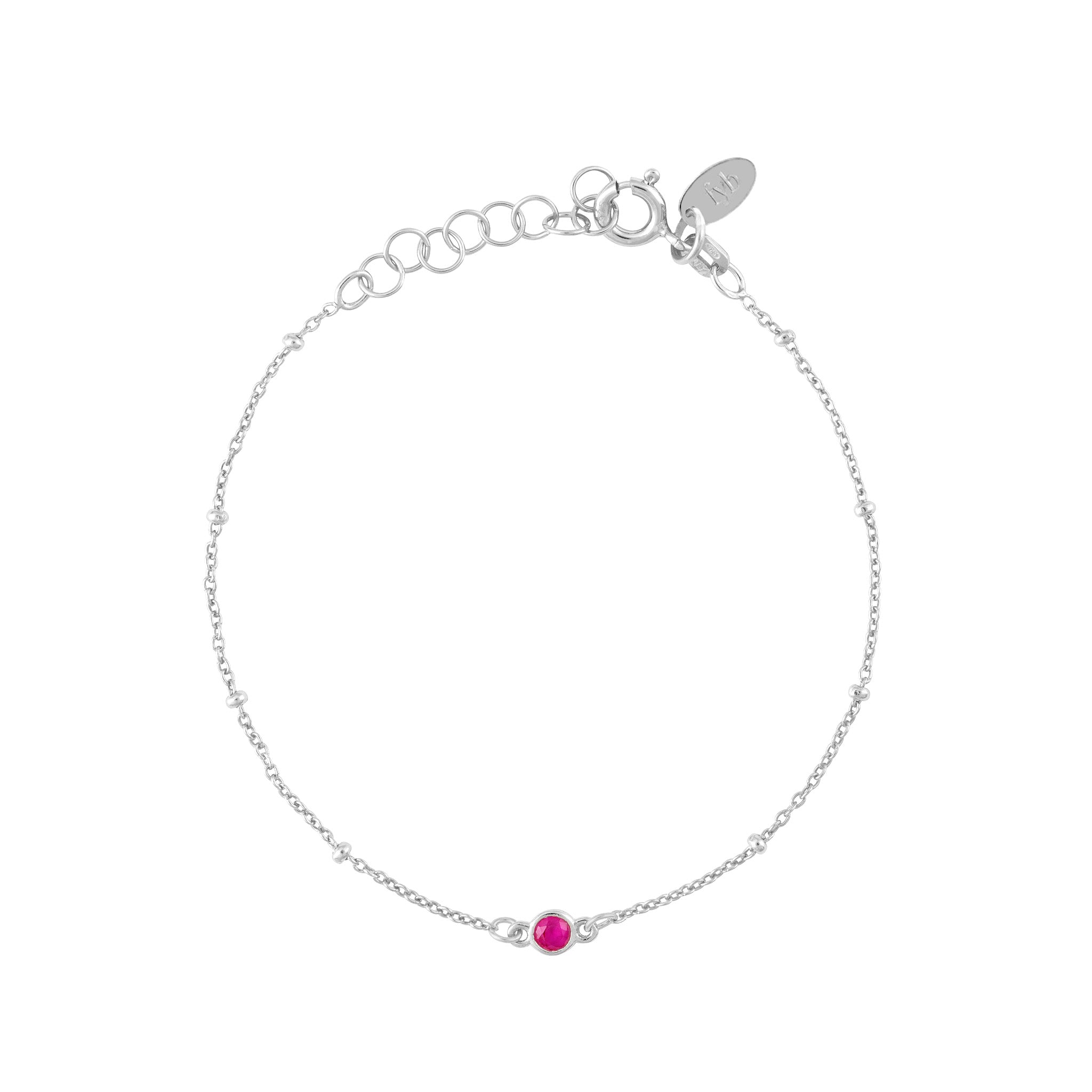JULY BIRTHSTONE BRACELET SILVER