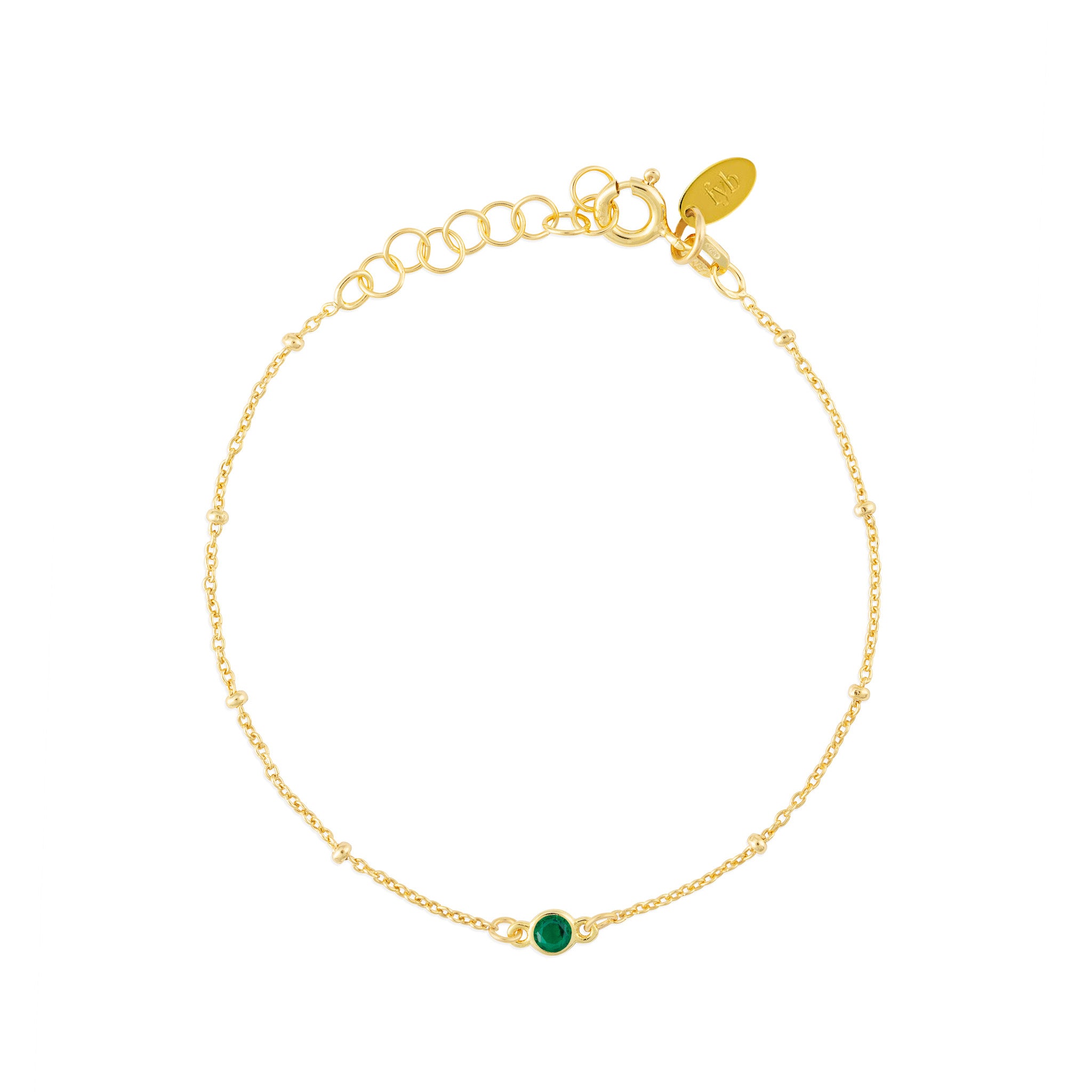 MAY BIRTHSTONE BRACELET GOLD
