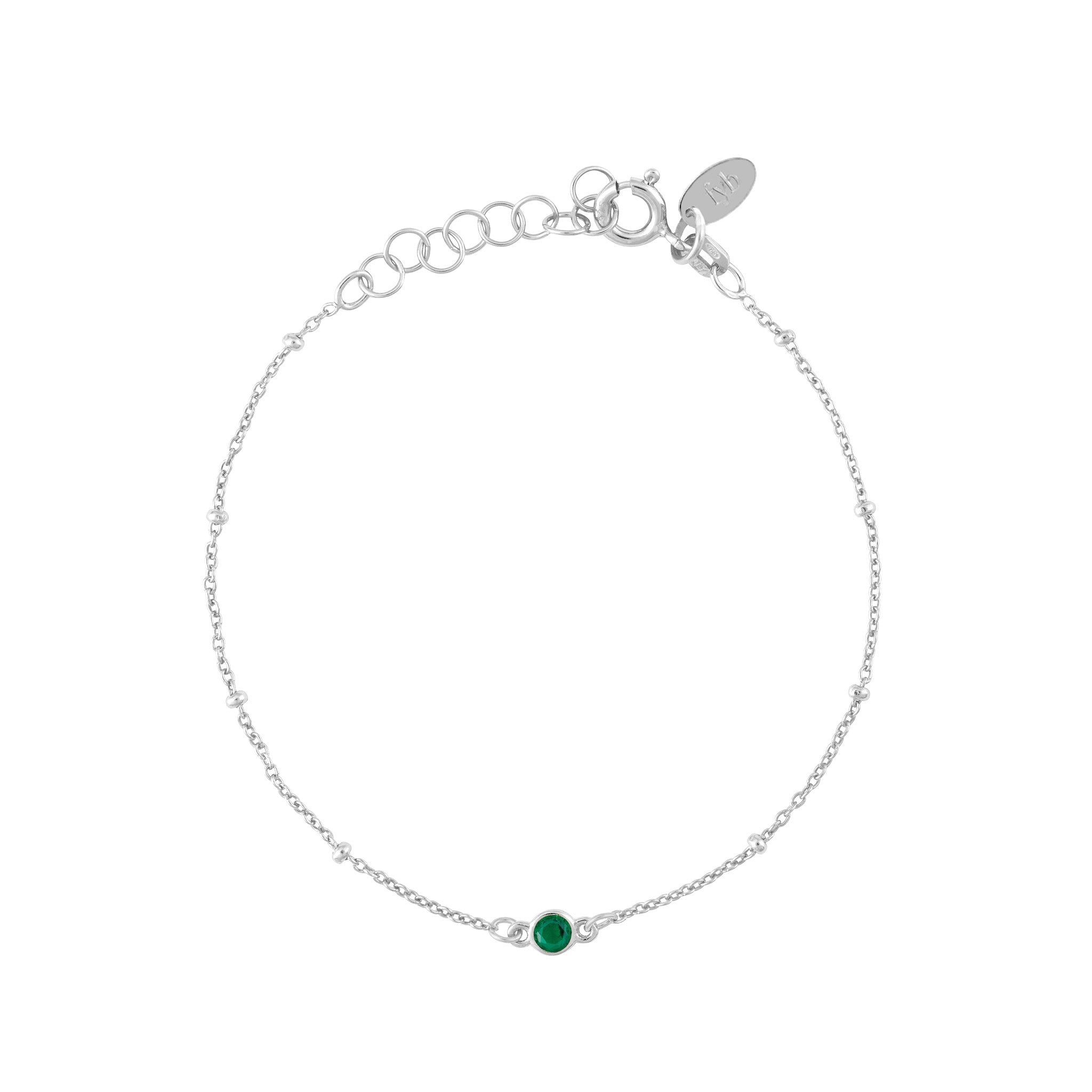 MAY BIRTHSTONE BRACELET SILVER