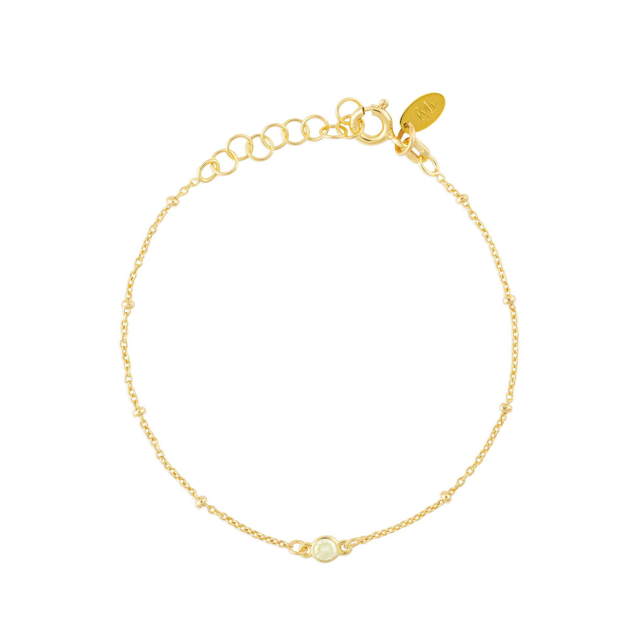 NOVEMBER BIRTHSTONE BRACELET GOLD