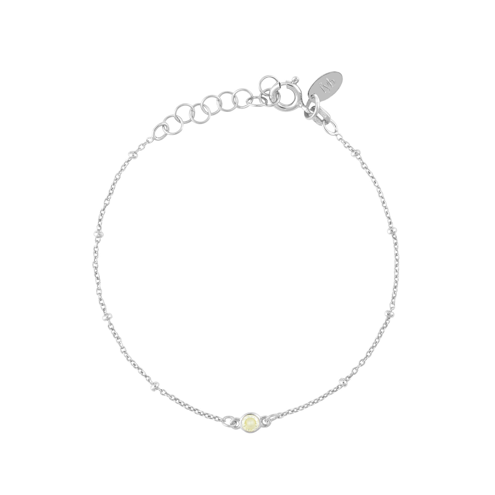 NOVEMBER BIRTHSTONE BRACELET SILVER