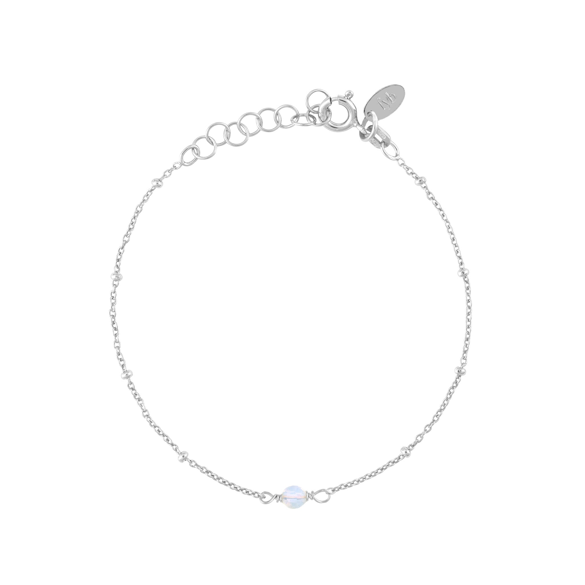 OCTOBER BIRTHSTONE BRACELET SILVER