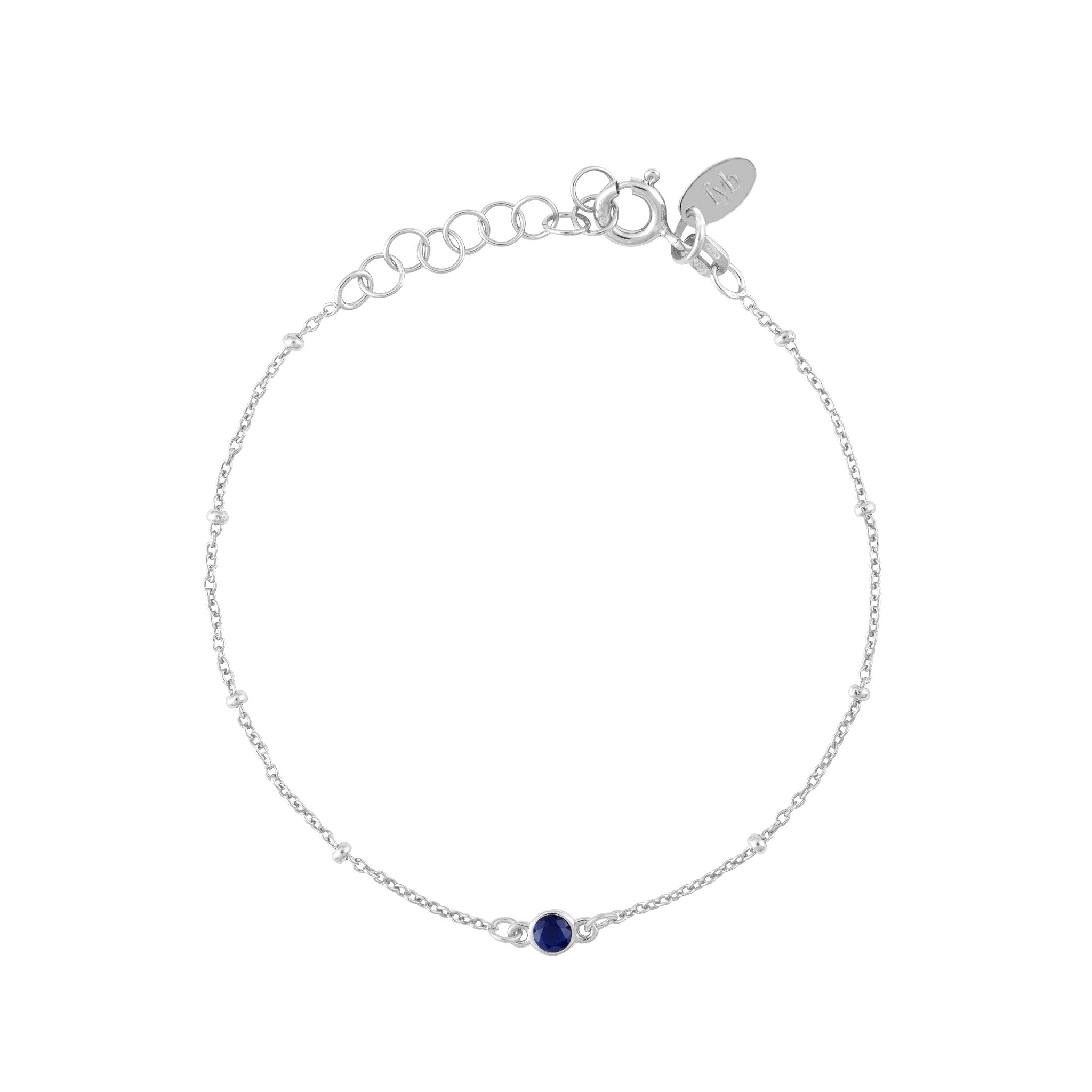 SEPTEMBER BIRTHSTONE BRACELET SILVER