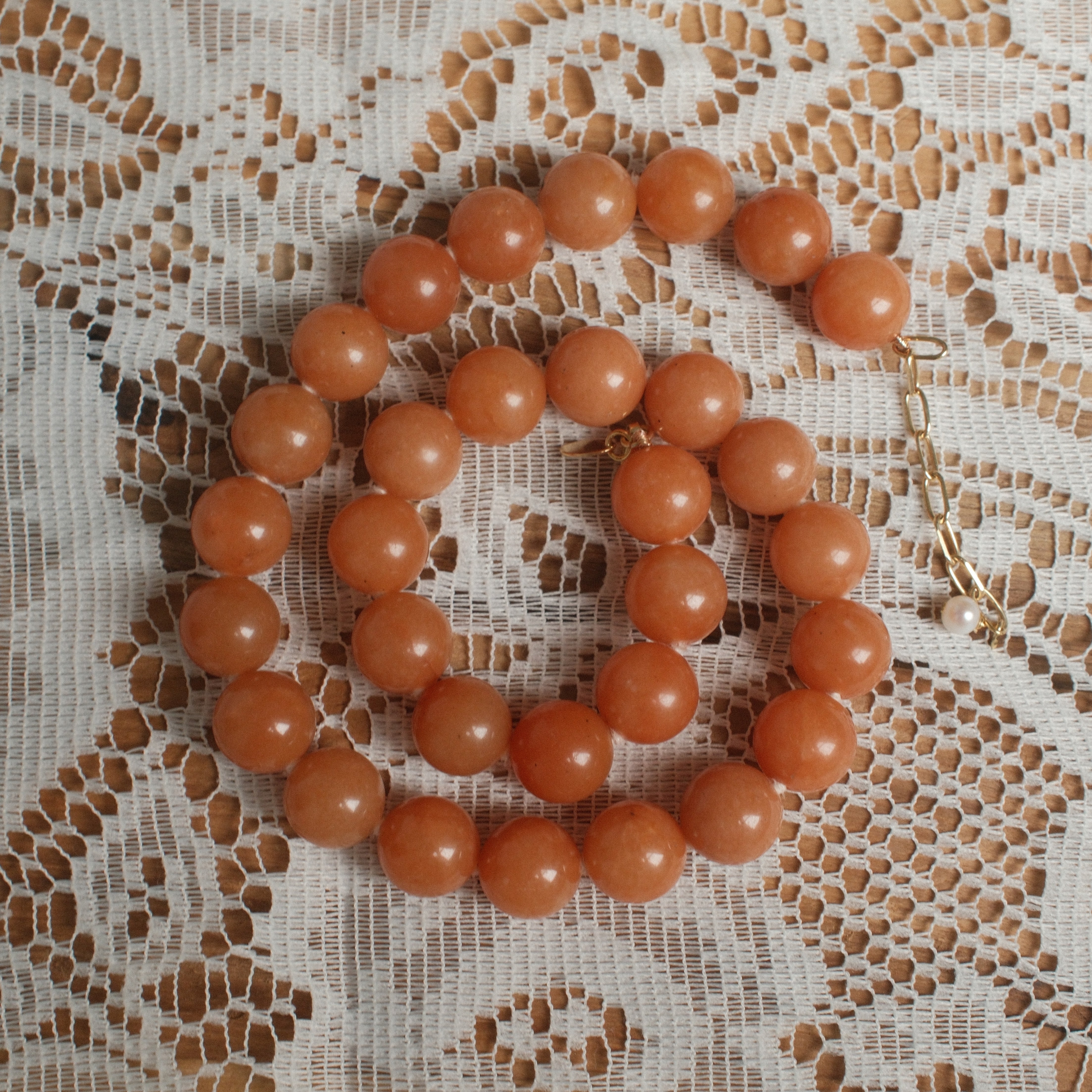 PALOMA NECKLACE ORANGE AVENTURINE