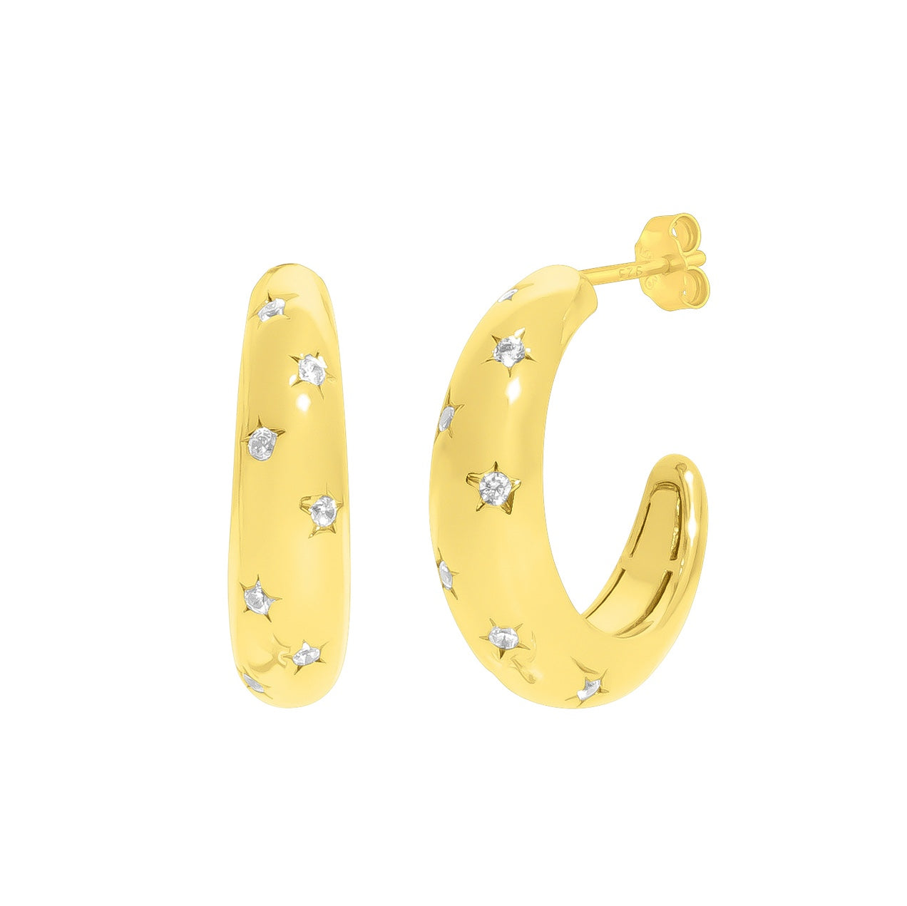 SAWYER STAR HOOPS GOLD