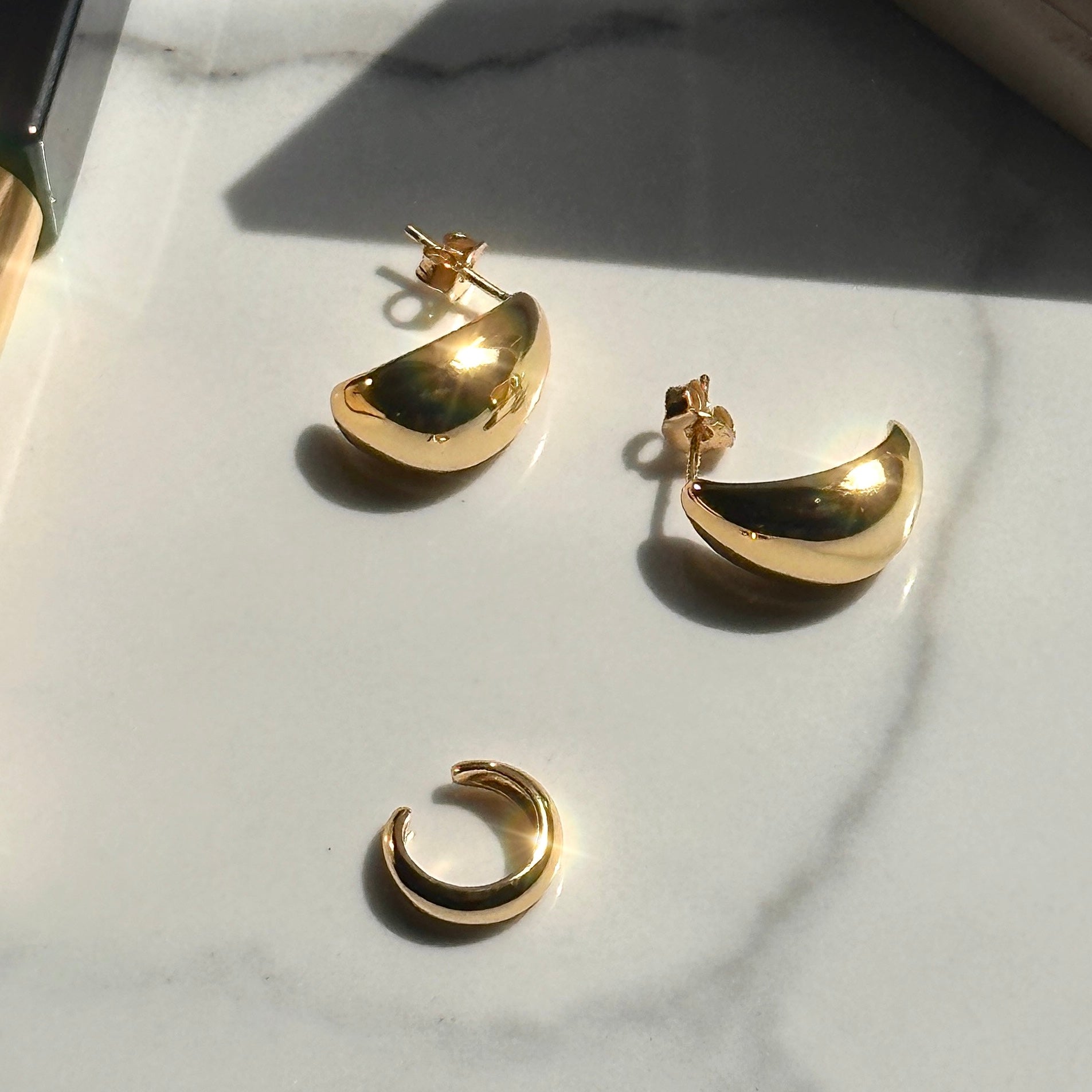 HARLEY DOME EARRINGS GOLD