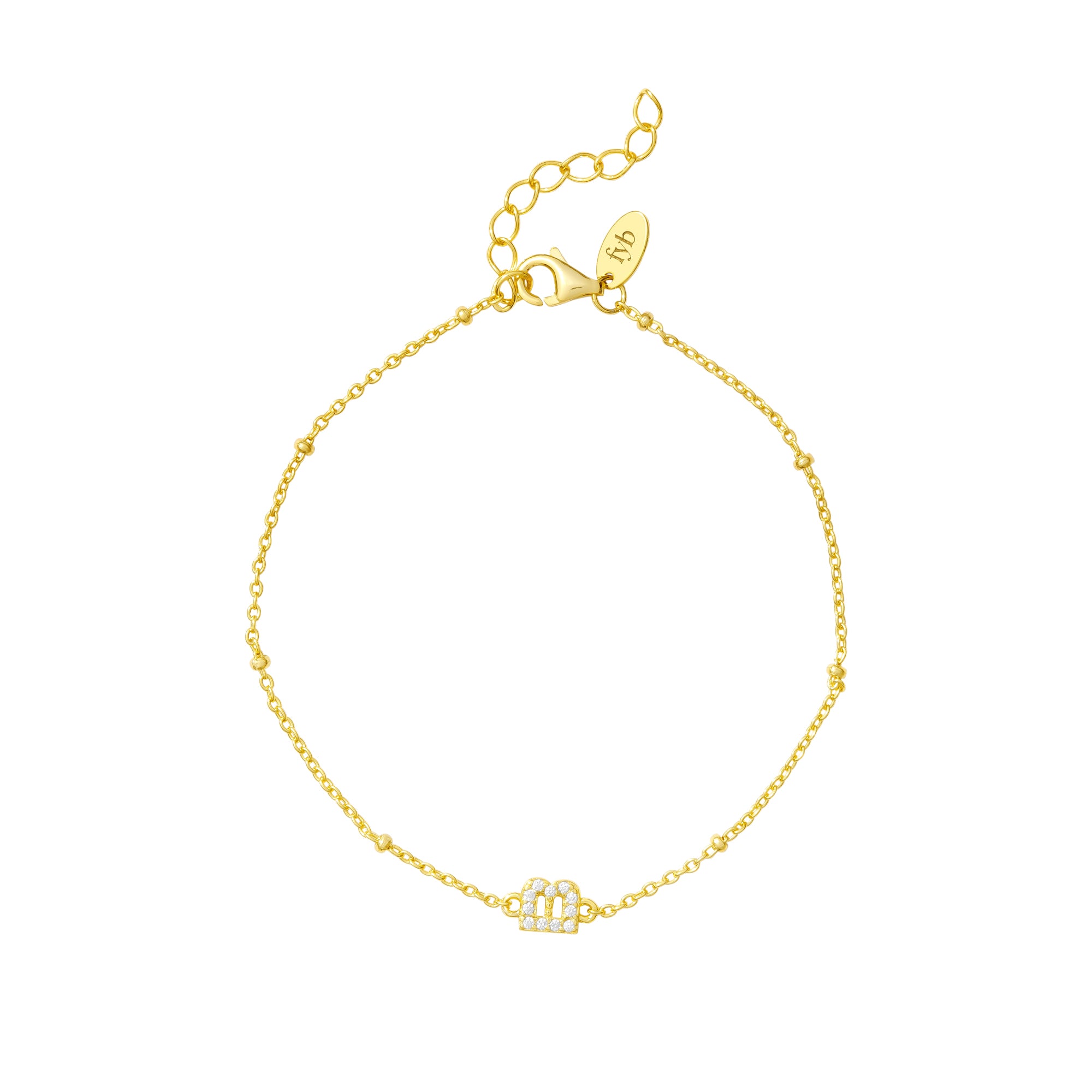 PETITE INITIAL CHAIN BRACELET