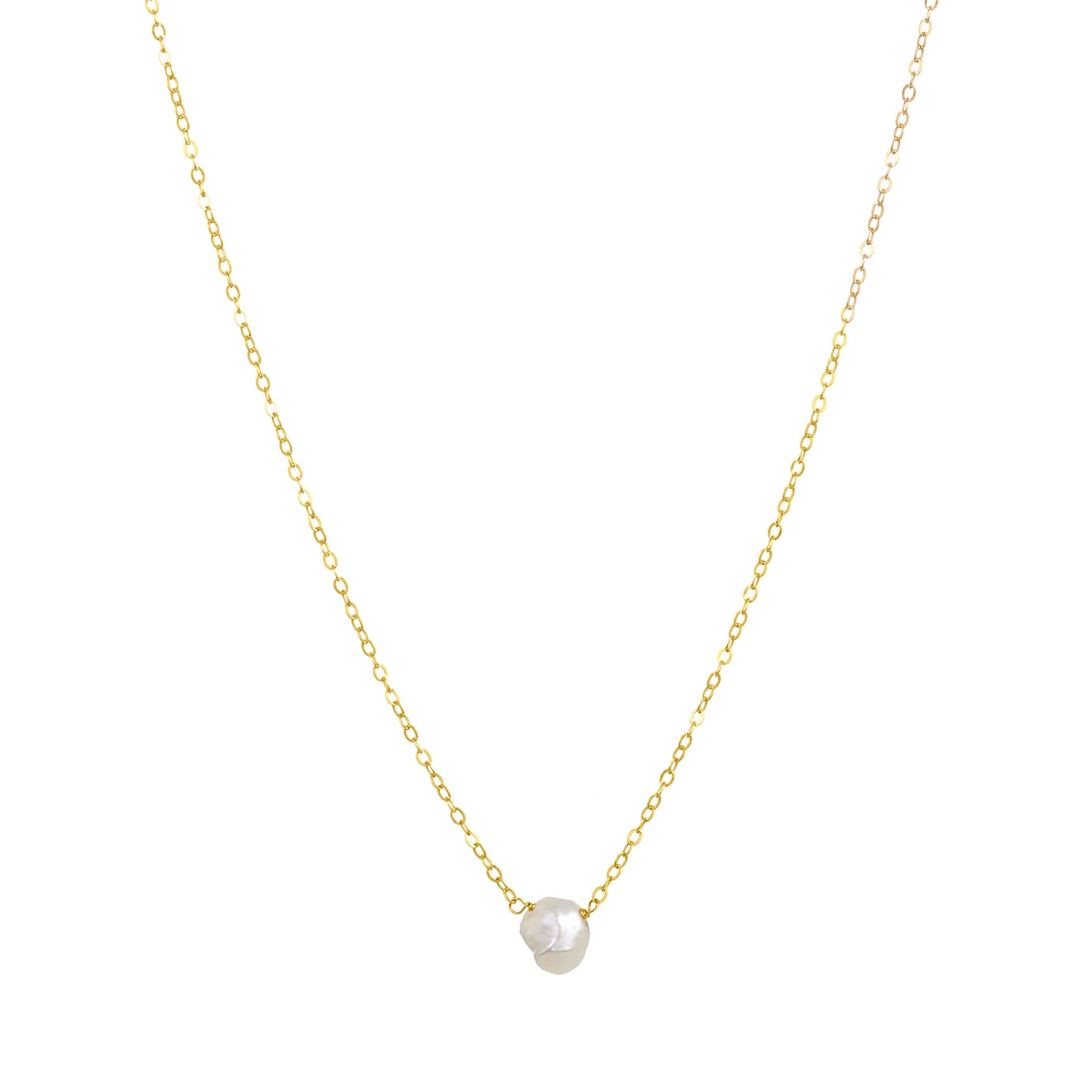 KESHI PEARL NECKLACE GOLD
