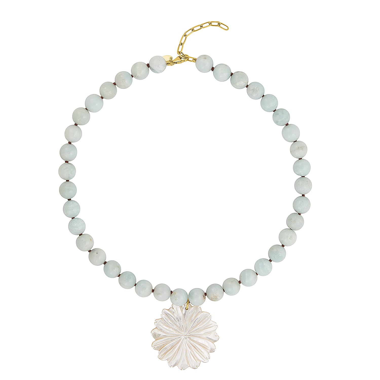 MARTHA FLOWER NECKLACE AMAZONITE