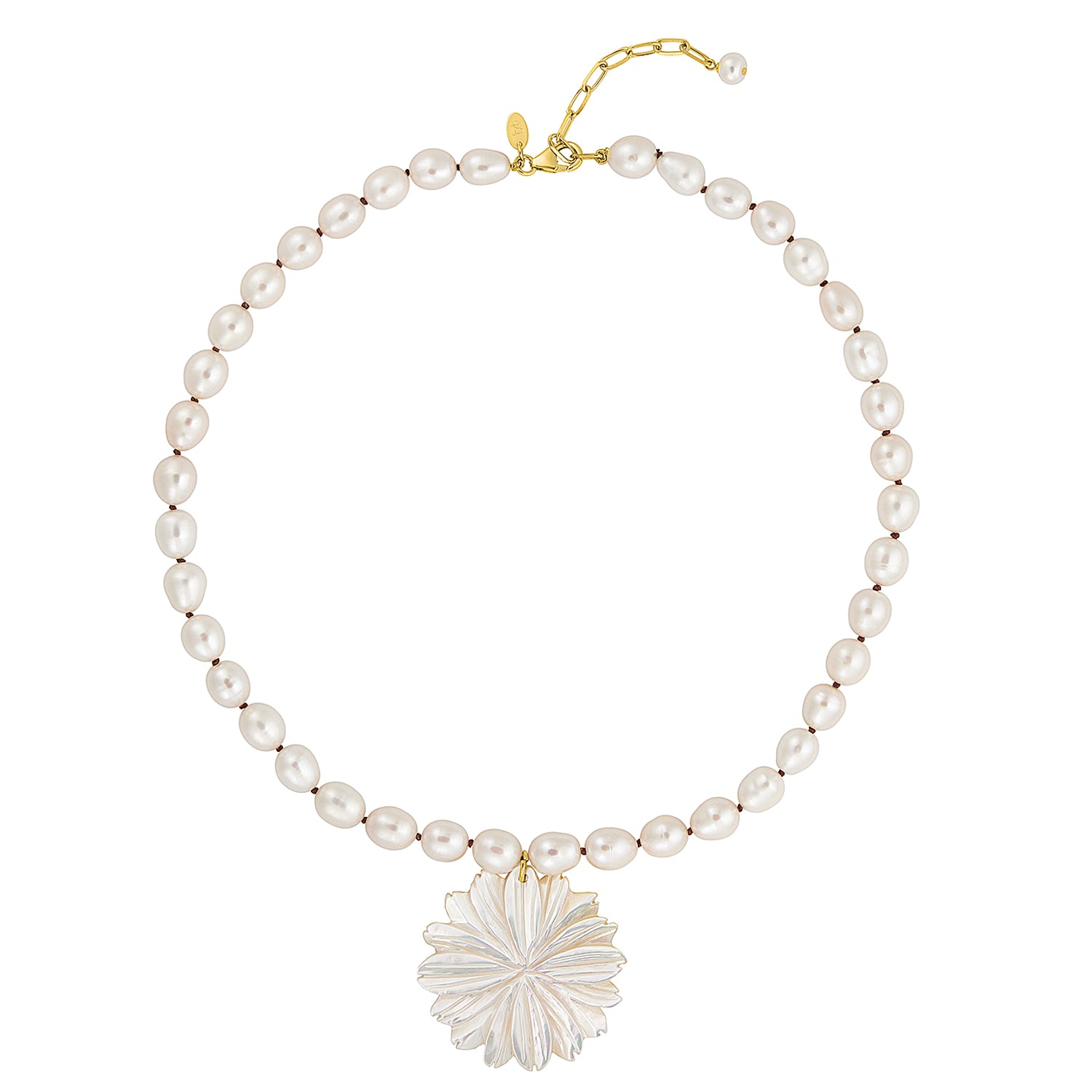 MARTHA FLOWER NECKLACE PEARL