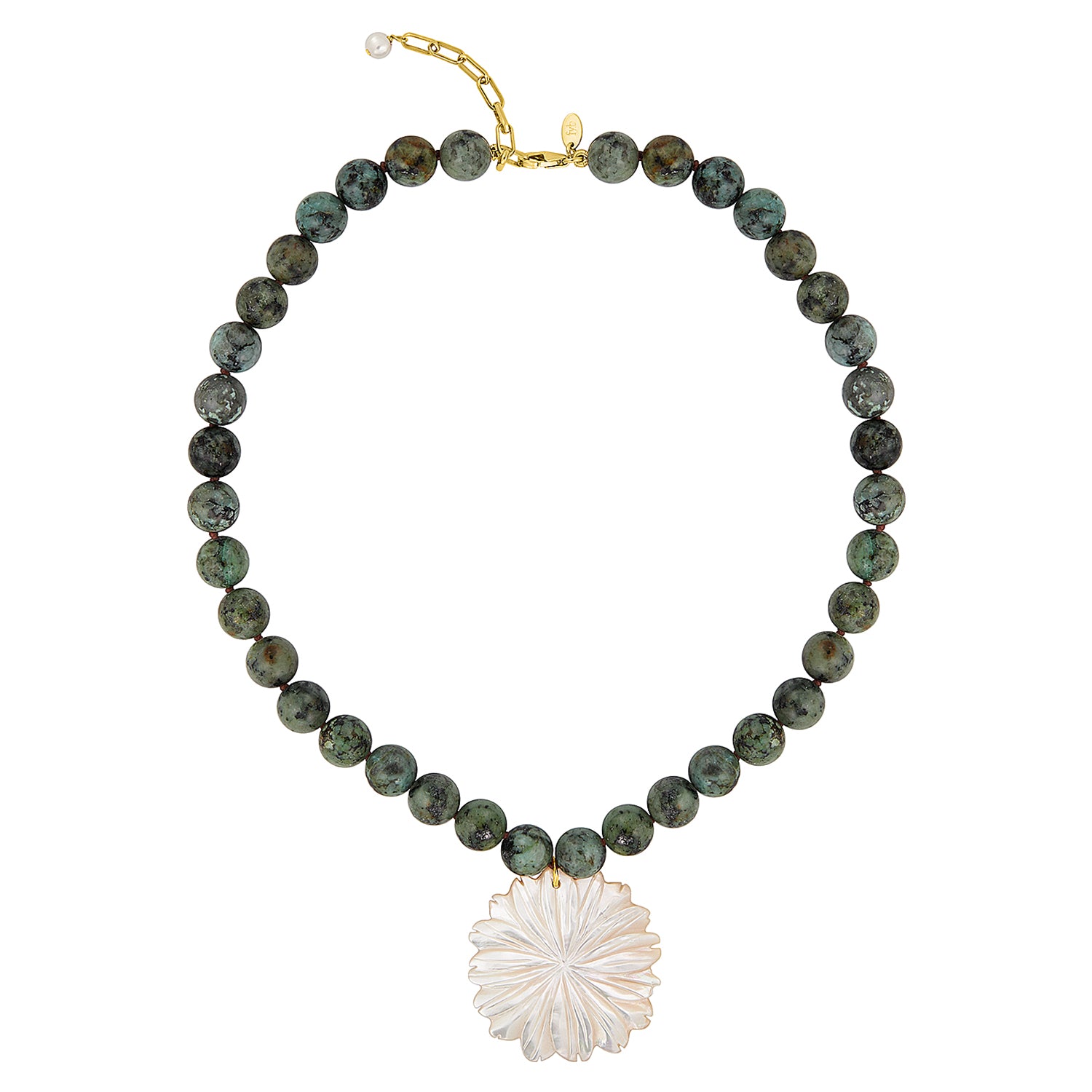 MARTHA FLOWER NECKLACE TURQUOISE