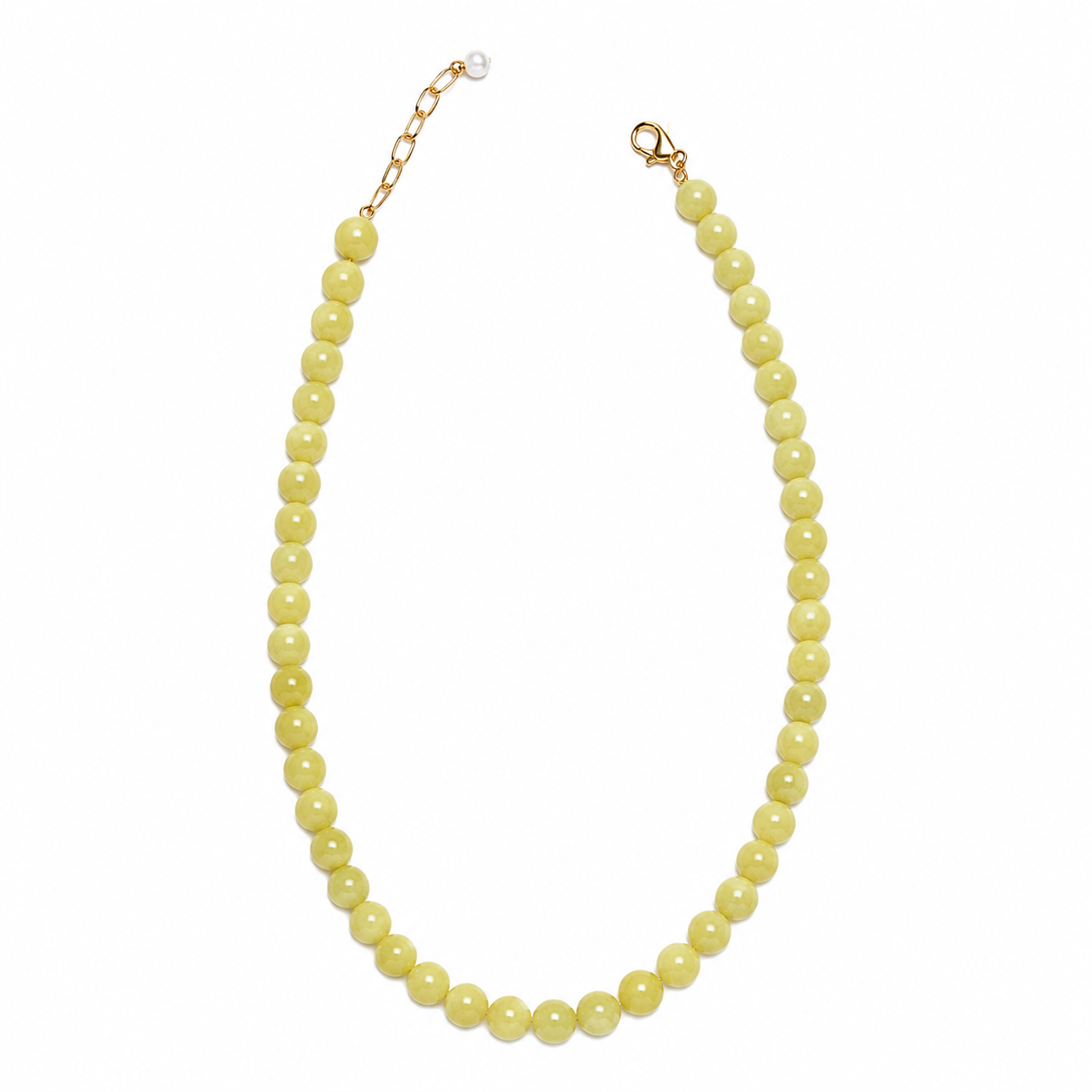 PETITE PALOMA NECKLACE OLIVE JADE