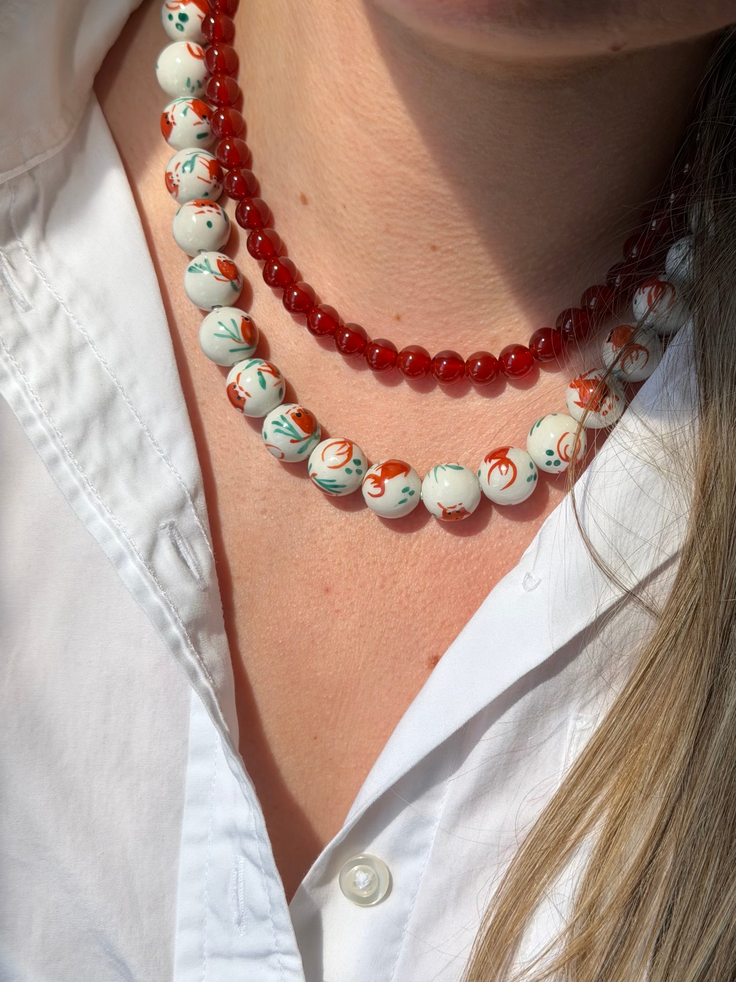 PETITE PALOMA NECKLACE CARNELIAN