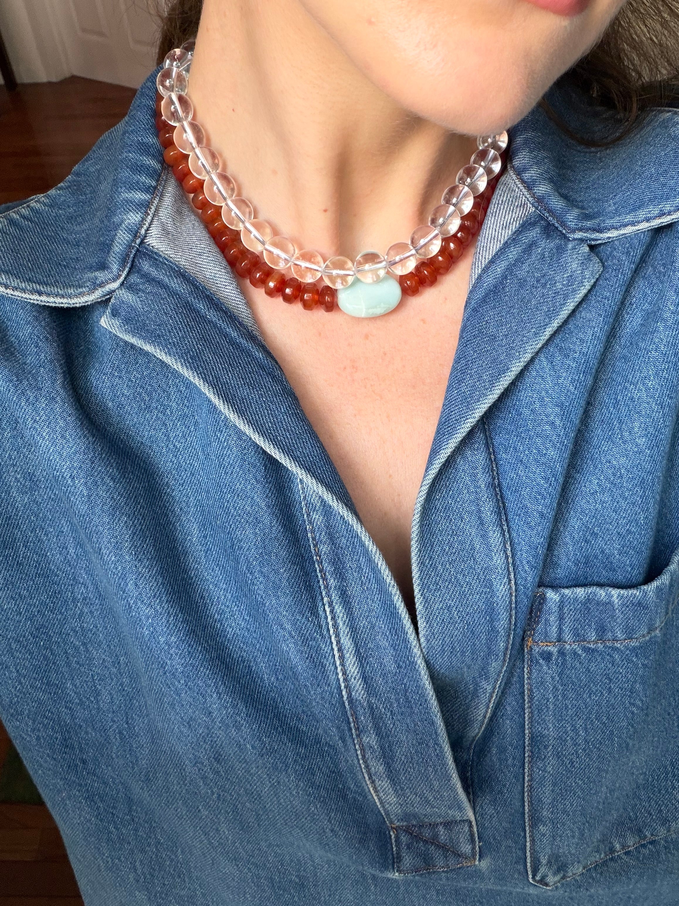 PALOMA NECKLACE CLEAR QUARTZ
