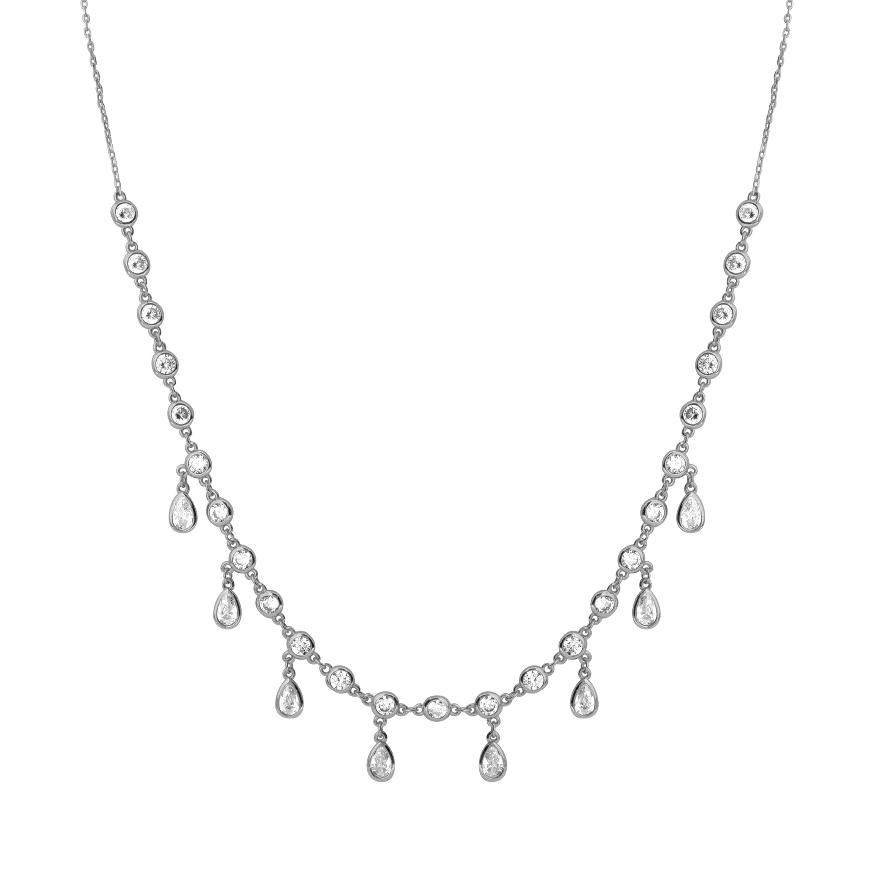 SADIE SHAKER NECKLACE SILVER