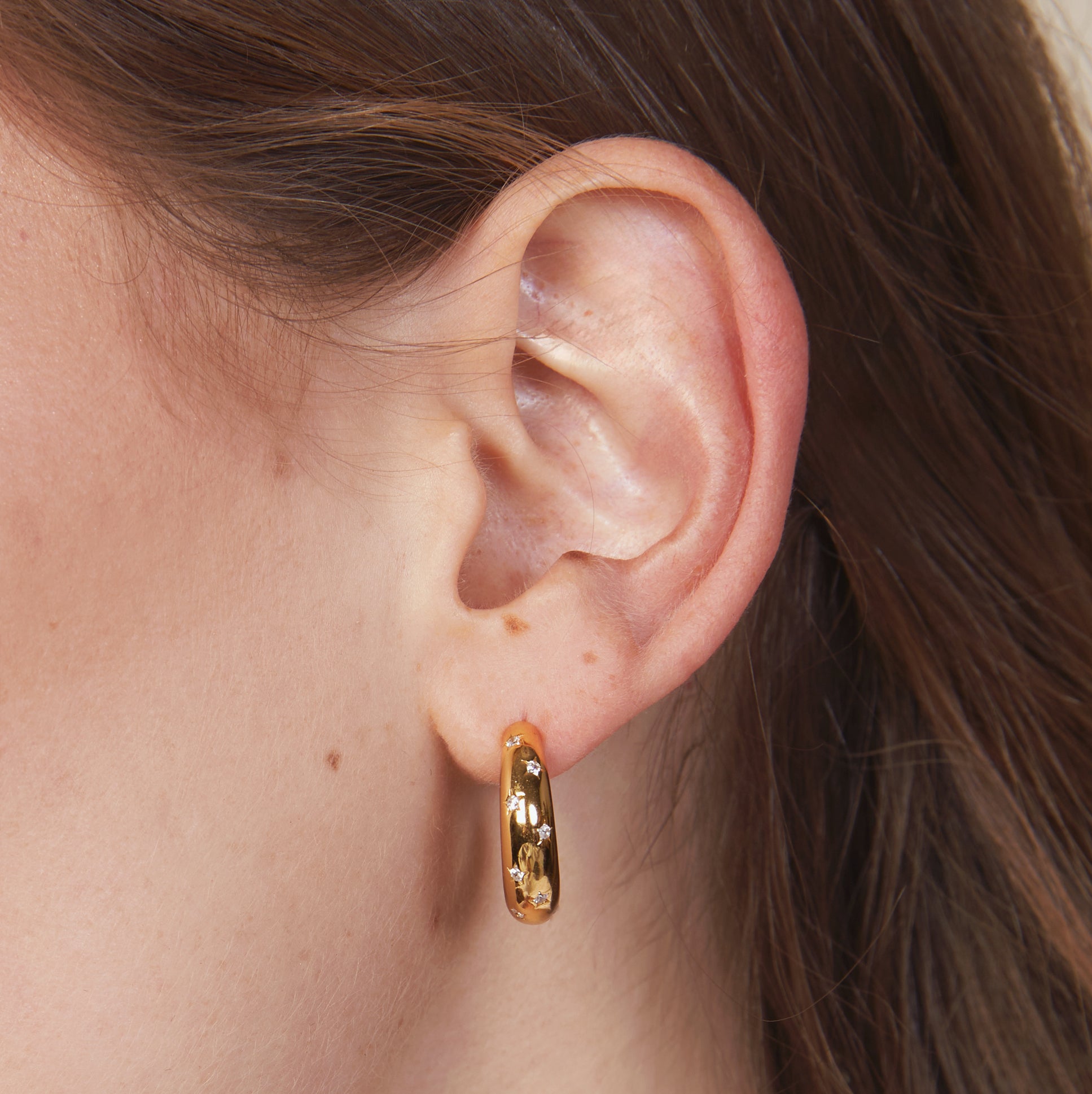 SAWYER STAR HOOPS GOLD
