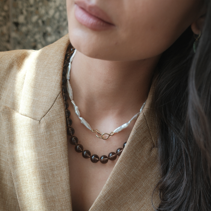 PALOMA NECKLACE SMOKY QUARTZ