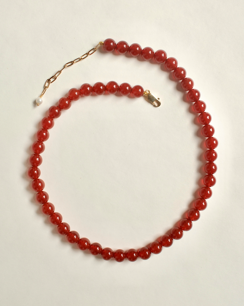 PETITE PALOMA NECKLACE CARNELIAN