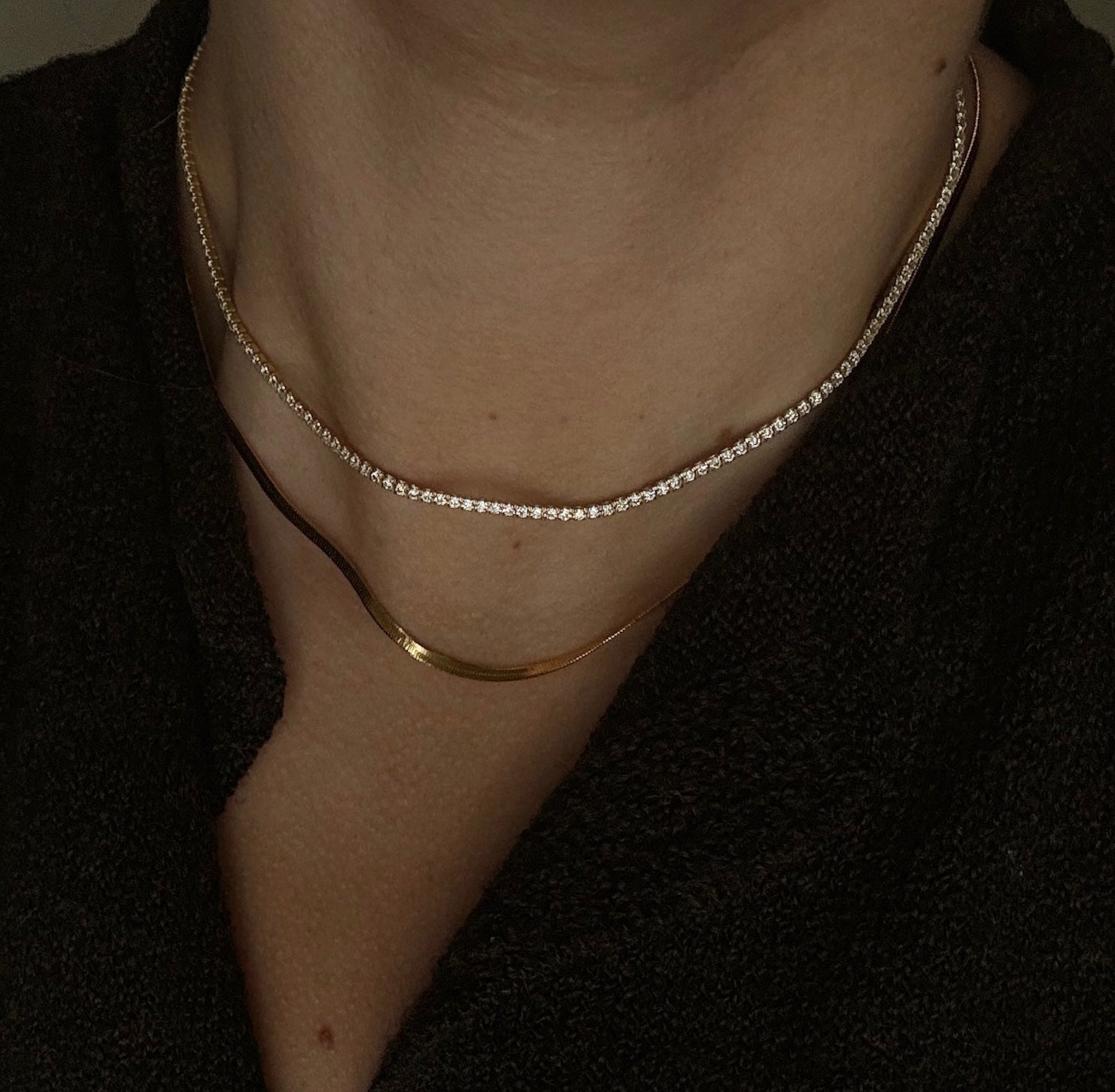 DIANA TENNIS CHOKER GOLD