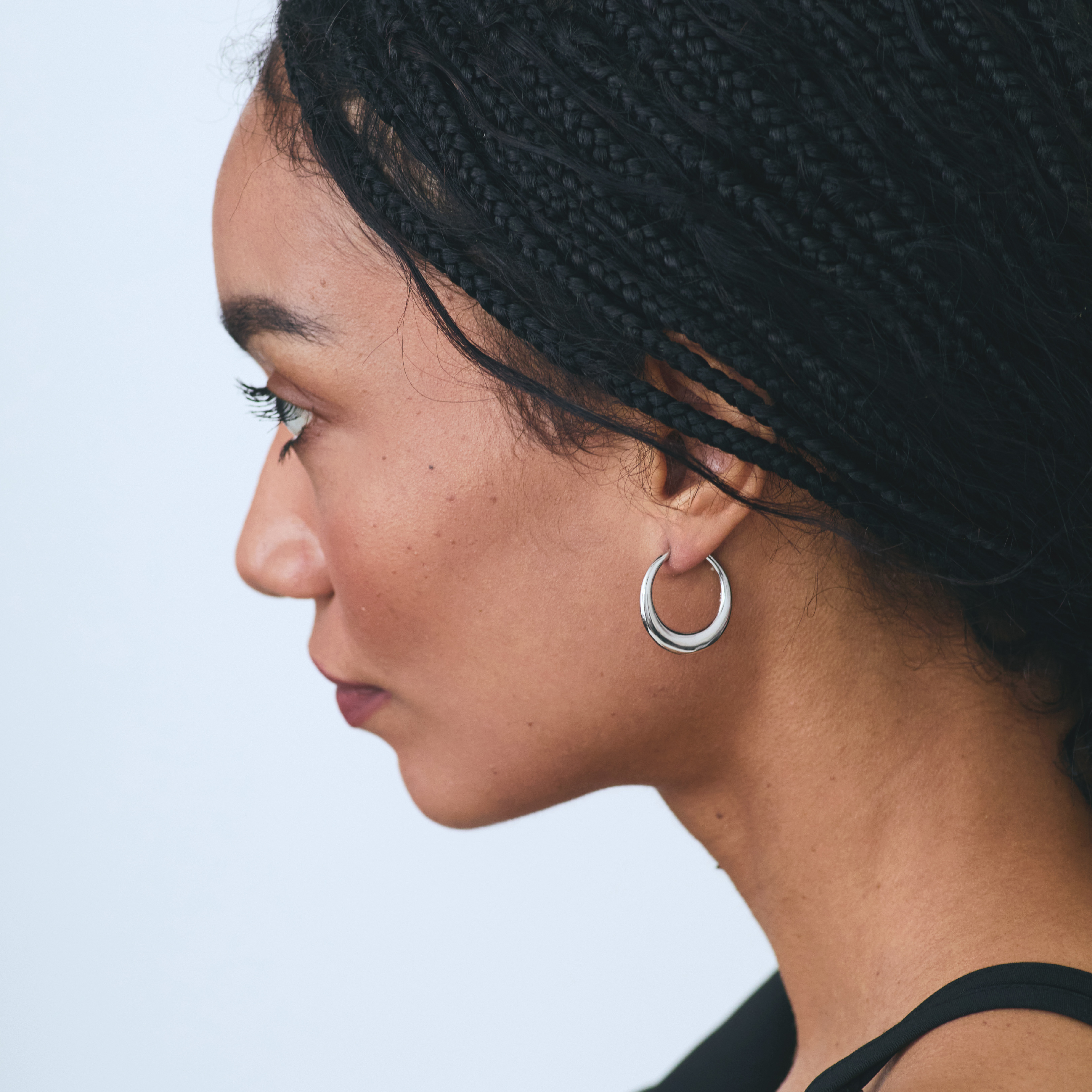 SIENNA HOOPS SILVER