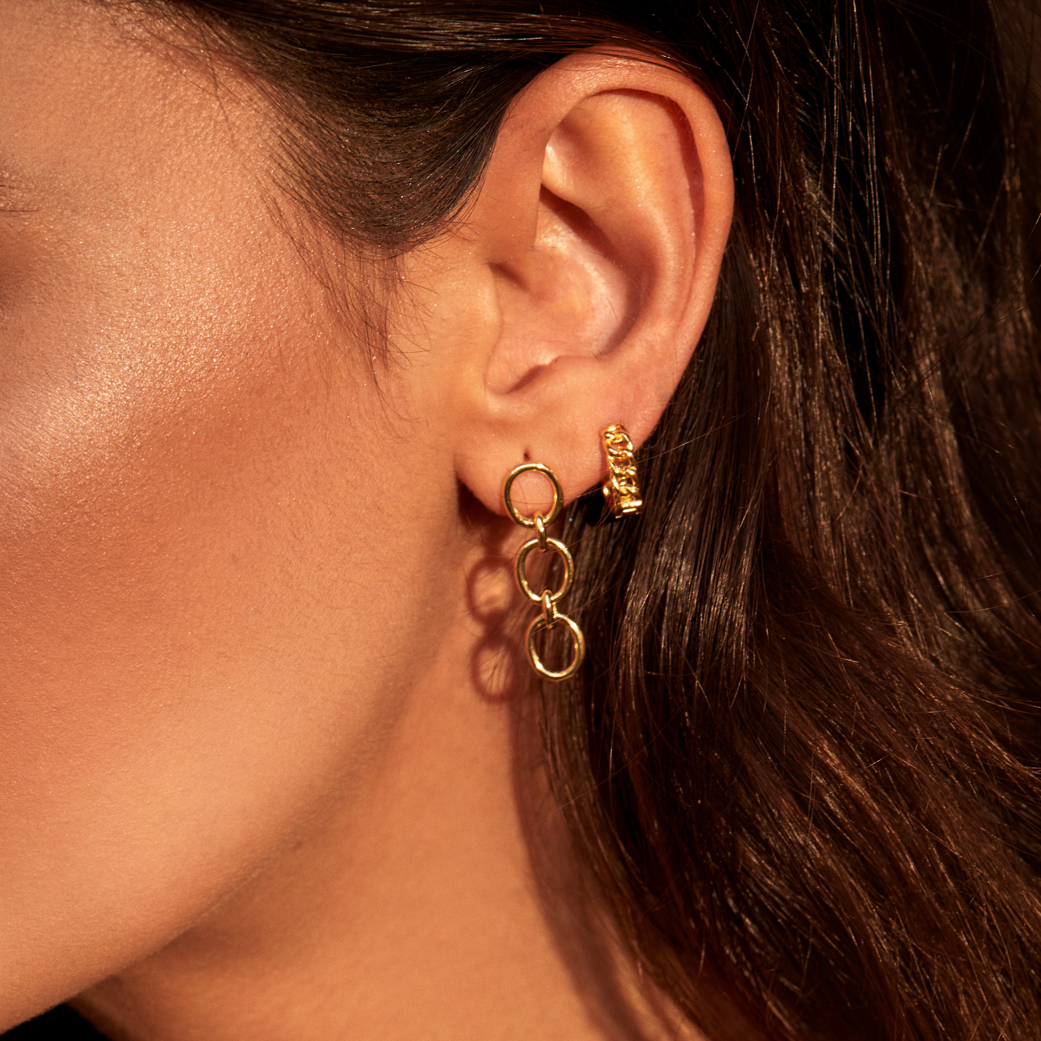 GEMMA CHAIN EARRINGS GOLD