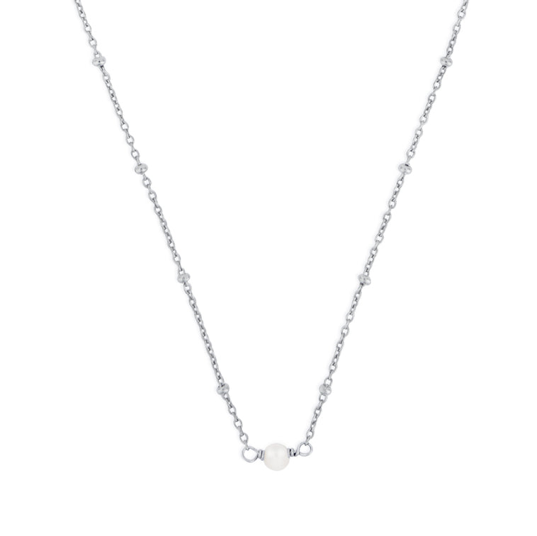 JUNE BIRTHSTONE NECKLACE SILVER