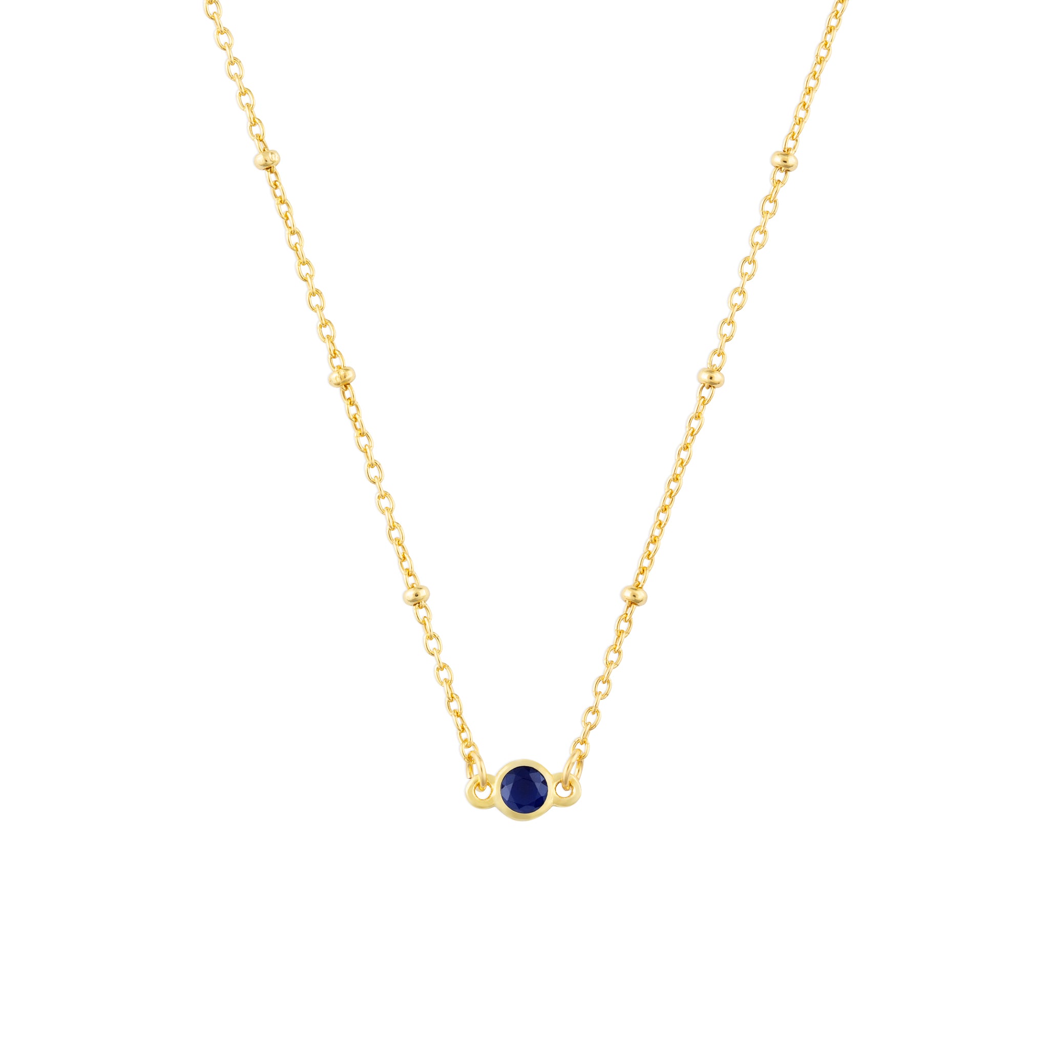 SEPTEMBER BIRTHSTONE NECKLACE GOLD