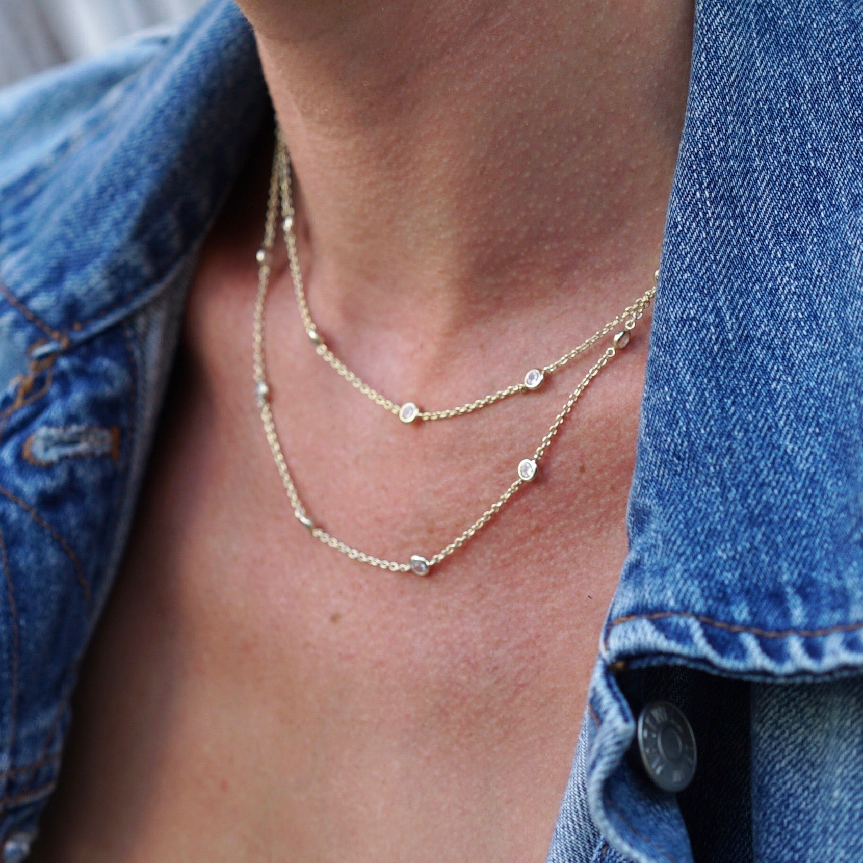 RIAN CZ NECKLACE SILVER - eff.Y.bee