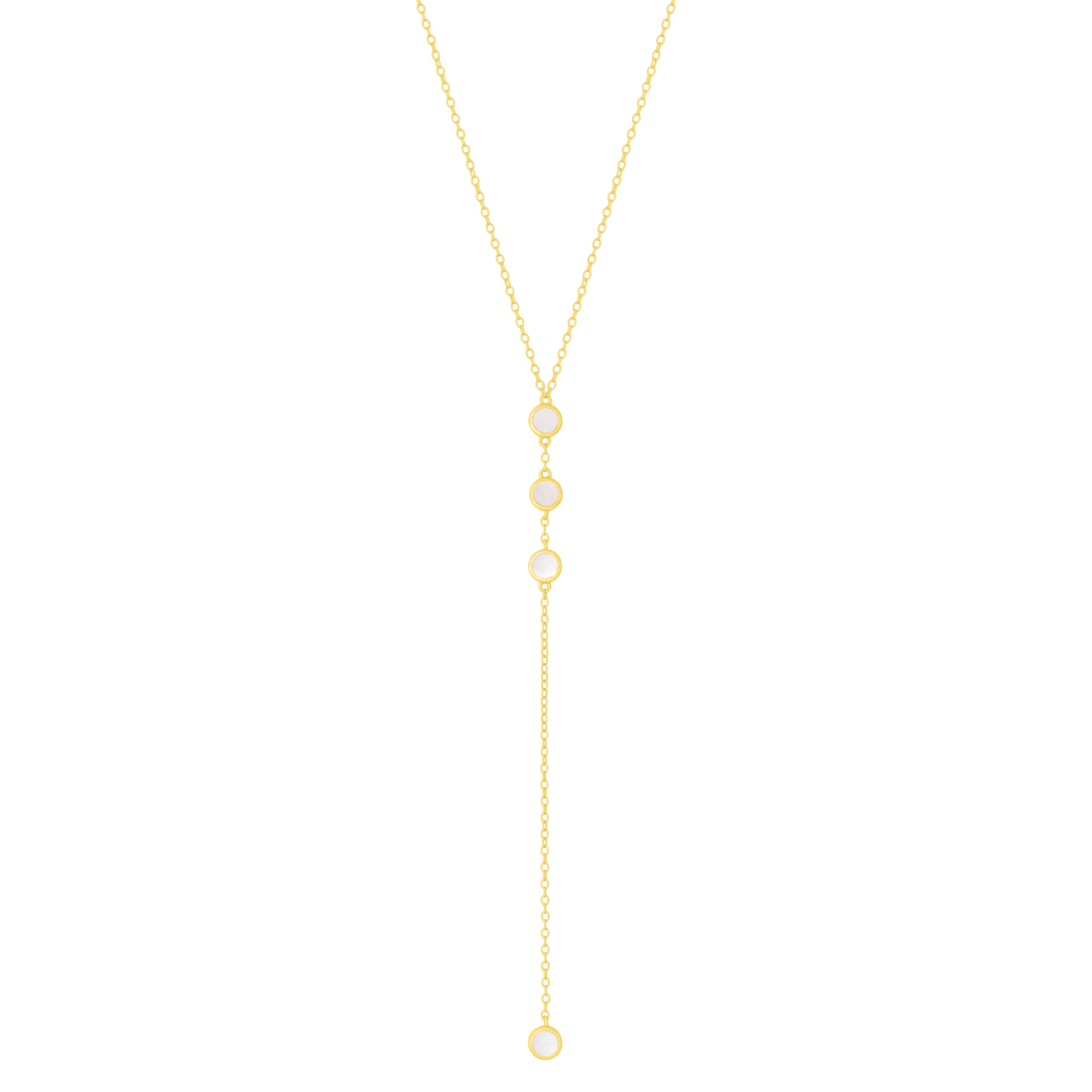 REN LARIAT NECKLACE GOLD