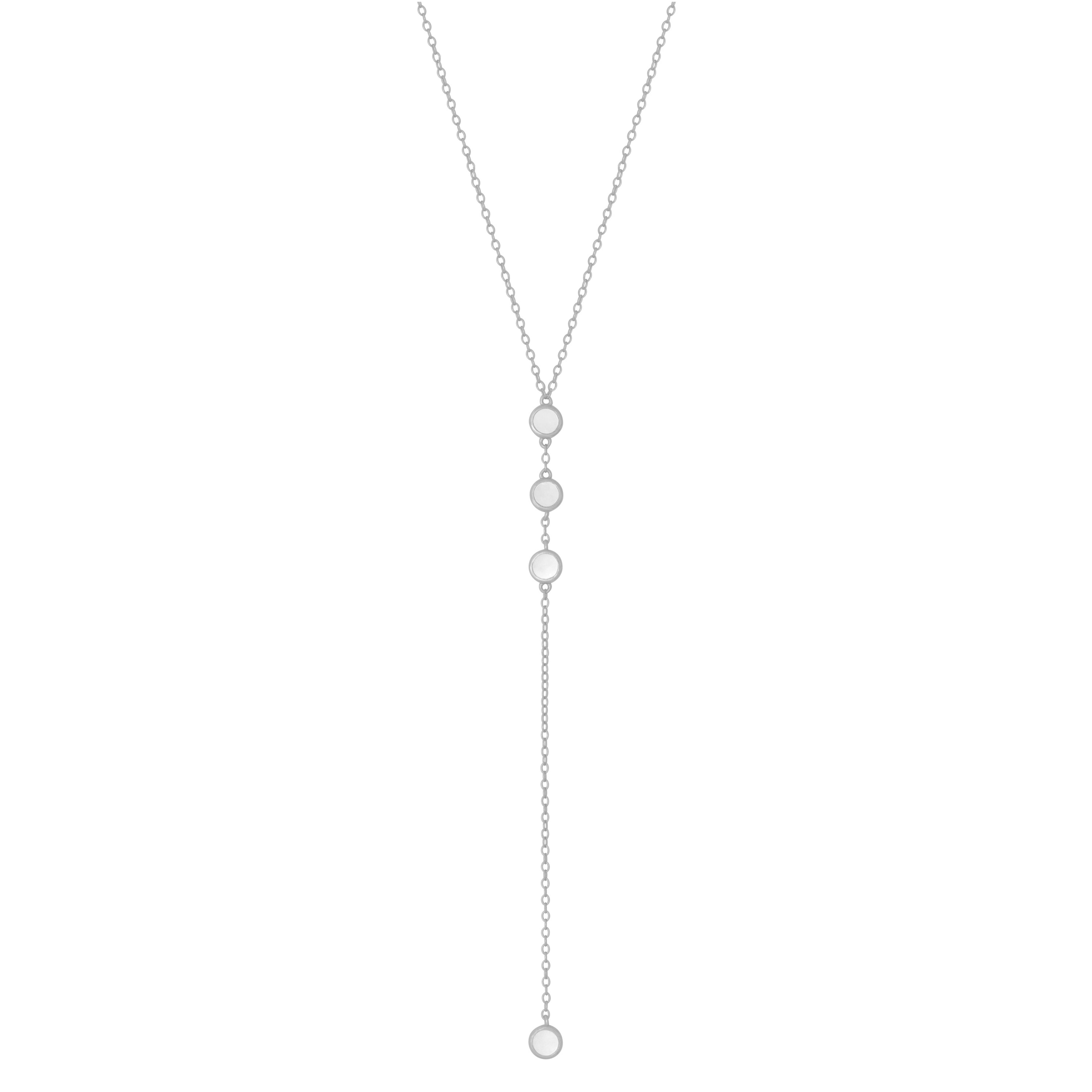 REN LARIAT NECKLACE SILVER