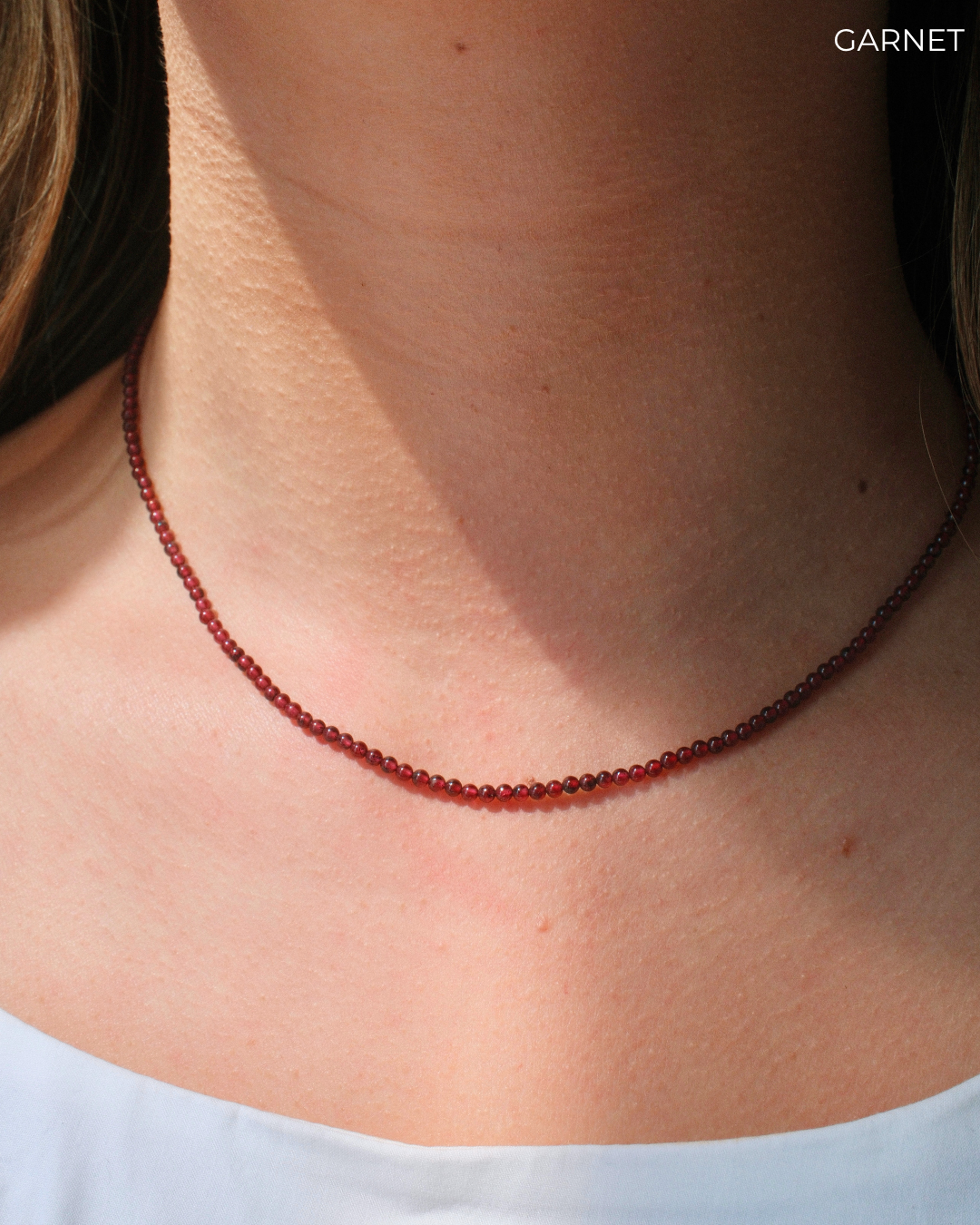 MICRO GEM CHAIN GARNET