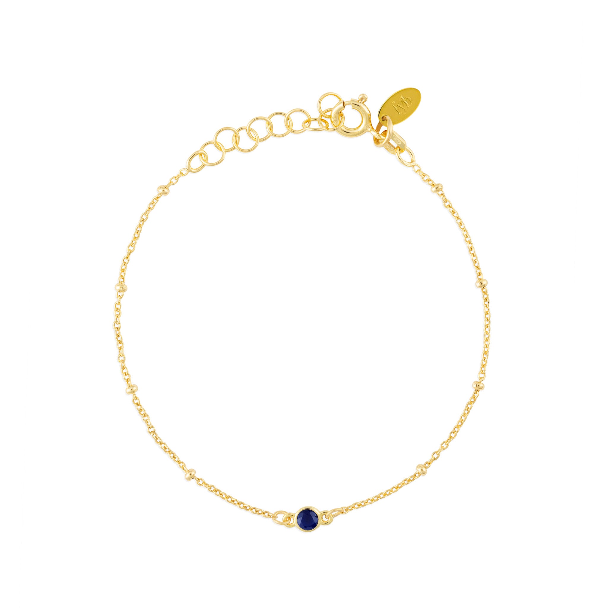 SEPTEMBER BIRTHSTONE BRACELET GOLD
