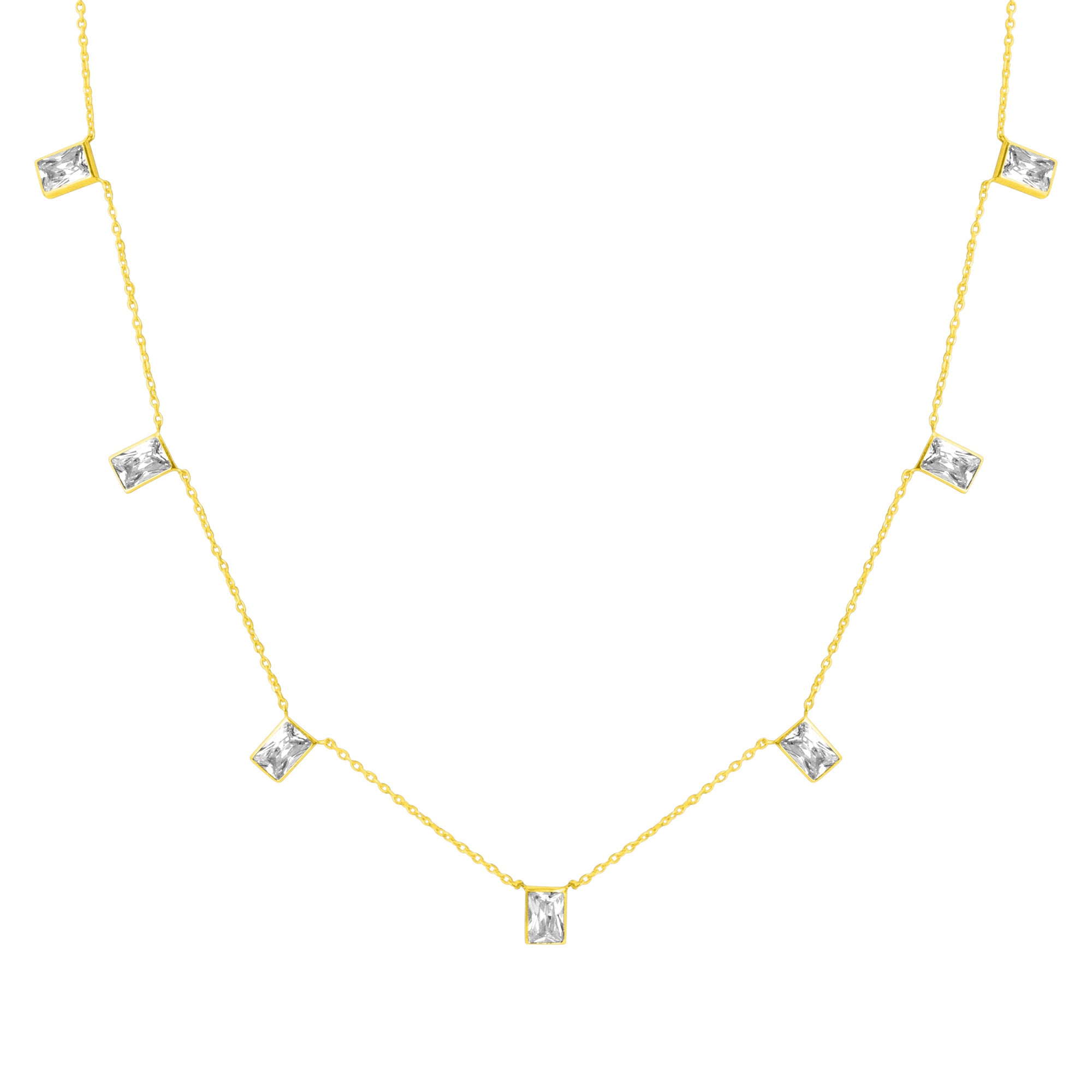 BROOKE BAGUETTE NECKLACE GOLD