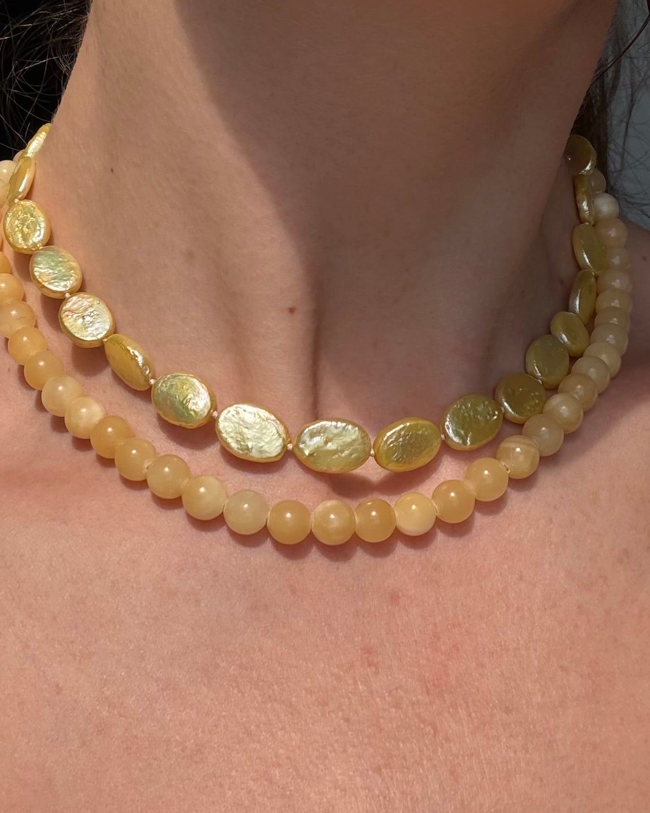 PETITE PALOMA NECKLACE HONEY JASPER