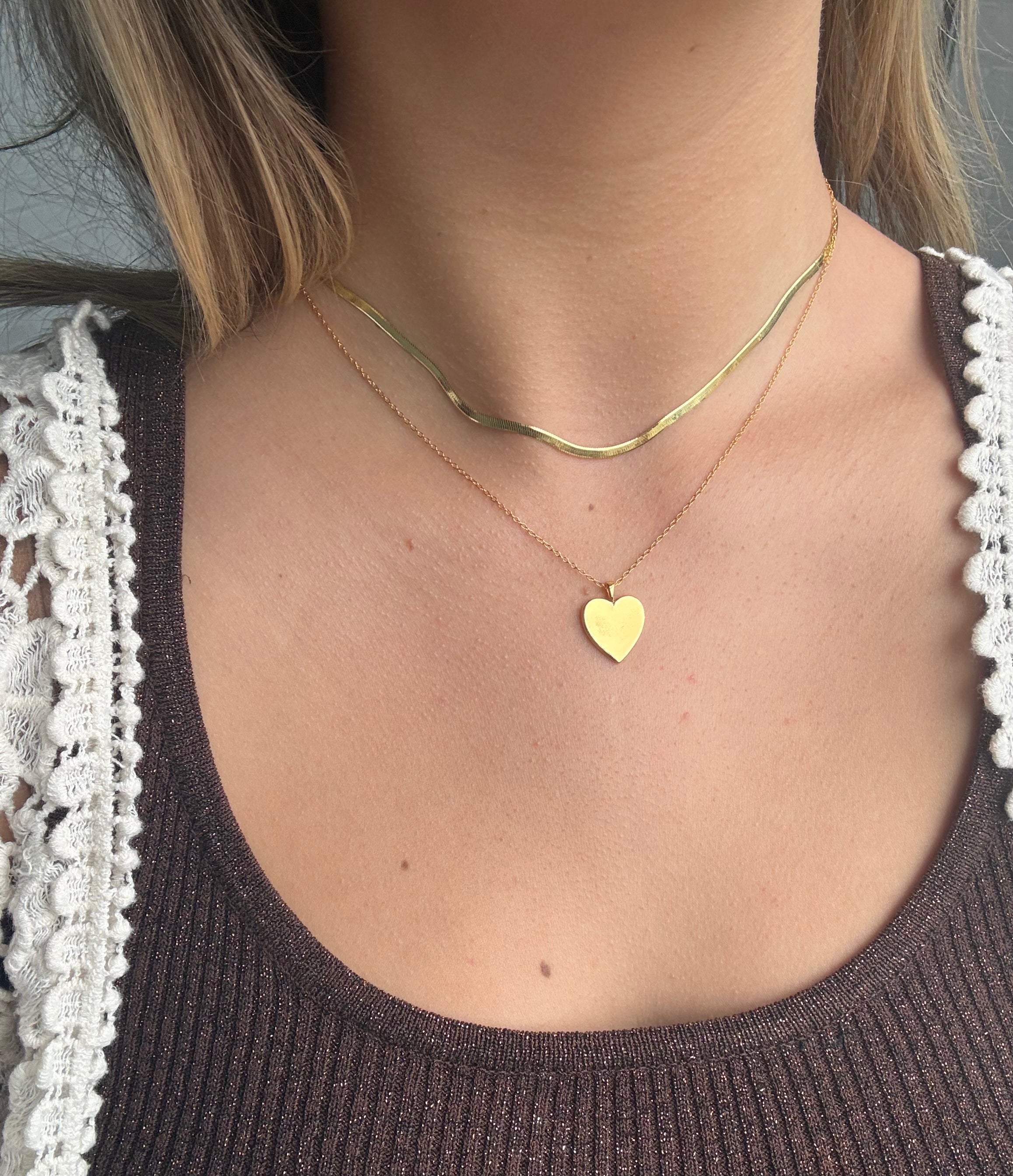 SWEETHEART PENDANT NECKLACE GOLD