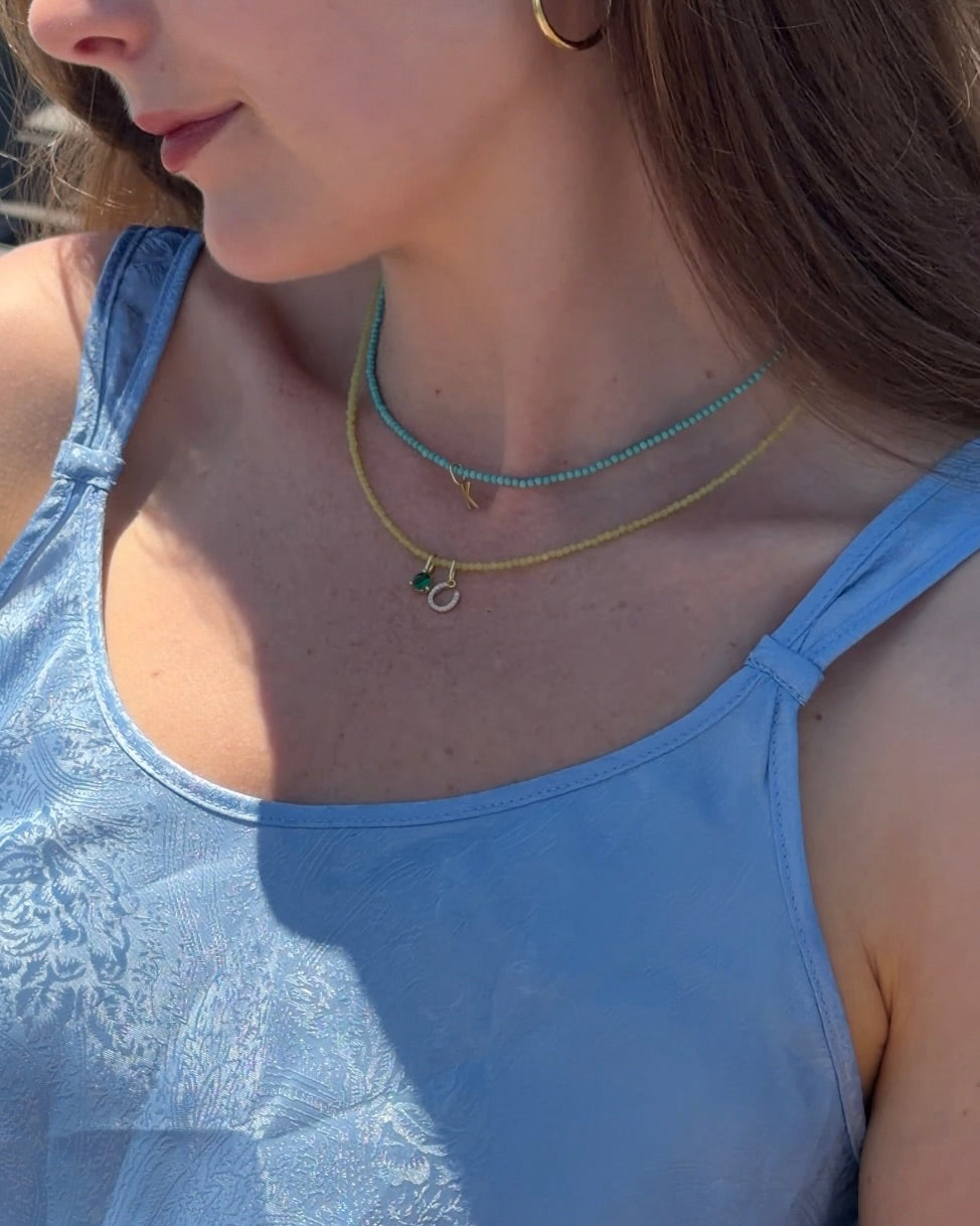 MICRO GEM CHAIN TURQUOISE