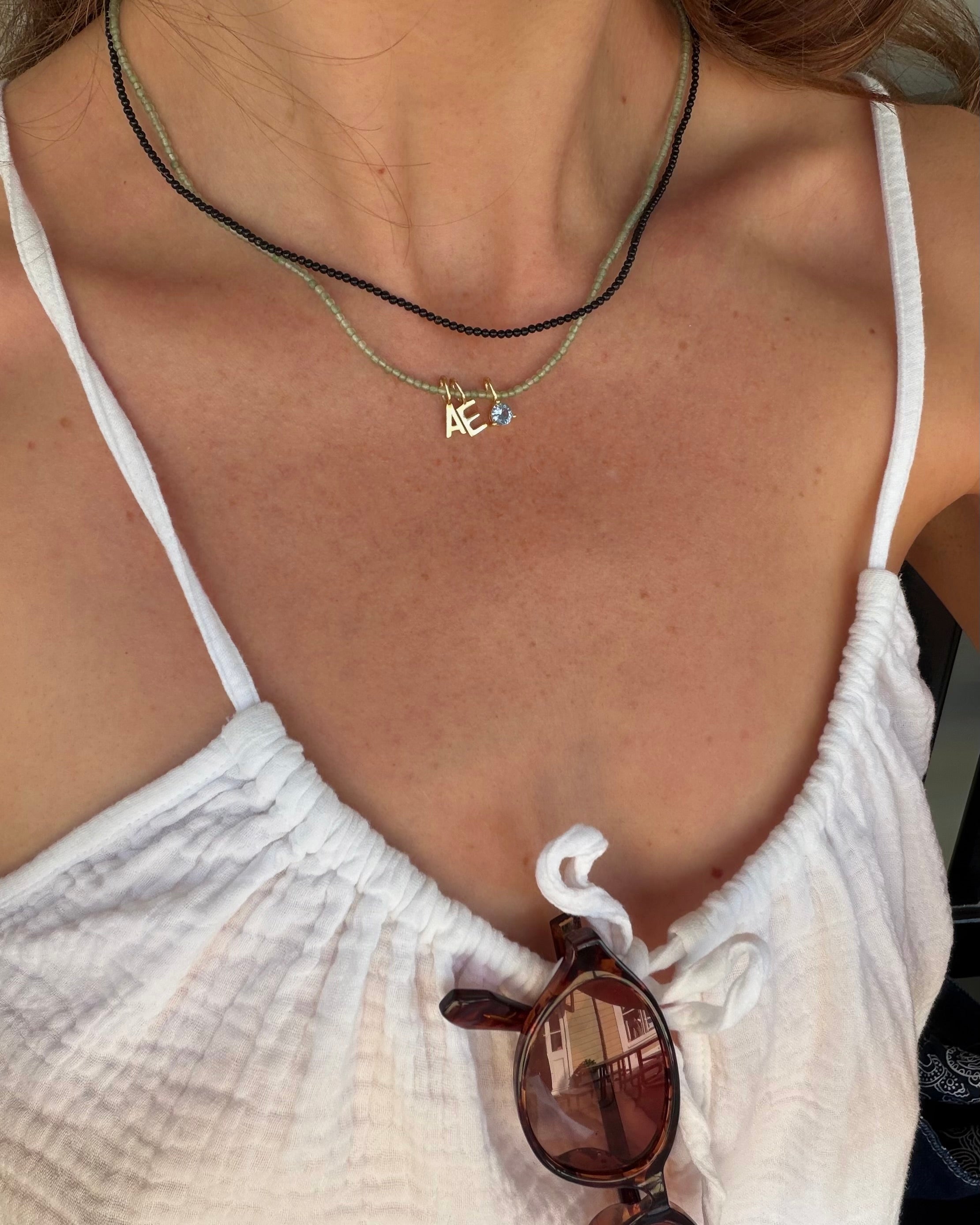 MICRO GEM CHAIN BLACK AGATE