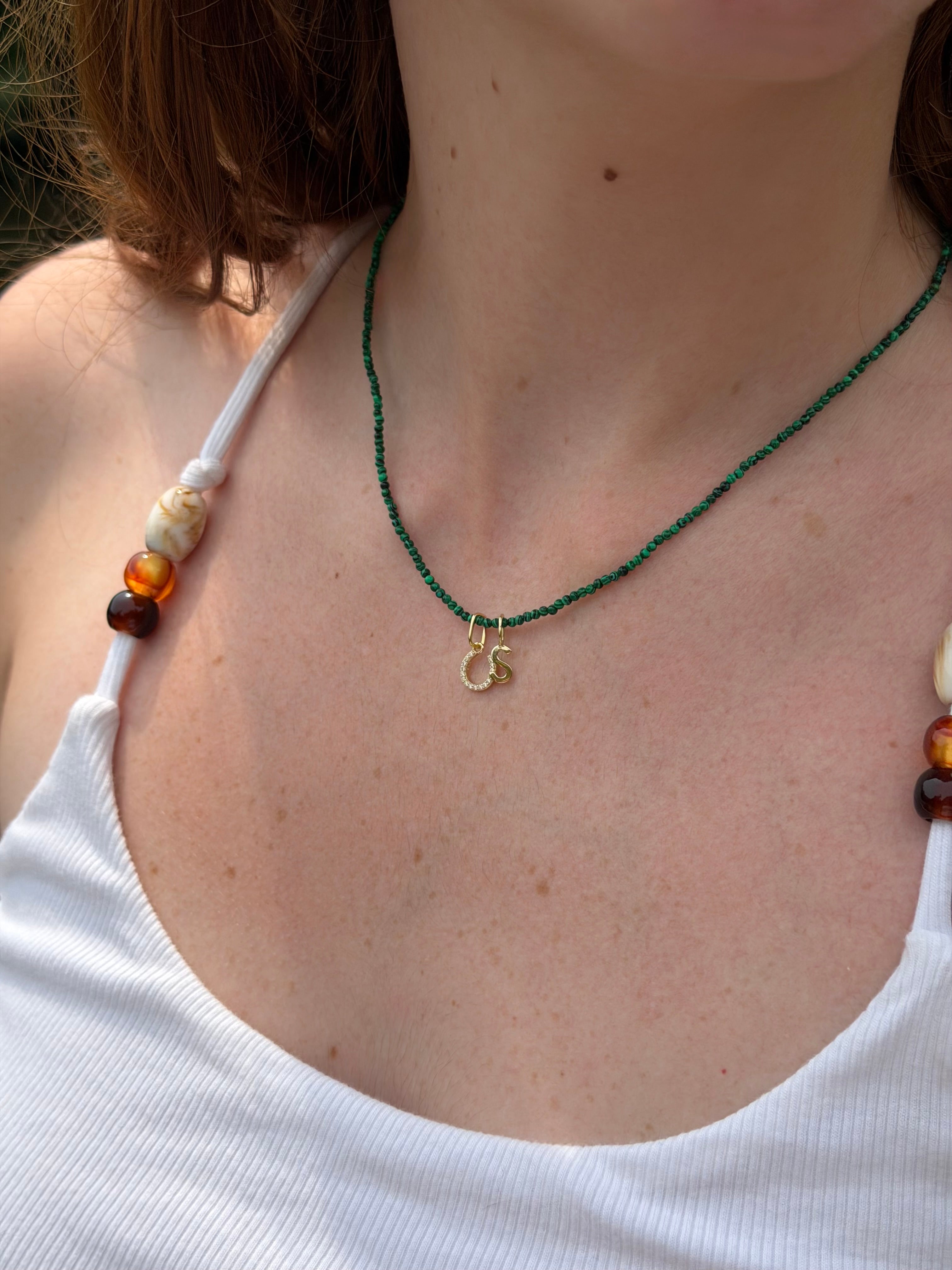 MICRO GEM CHAIN MALACHITE