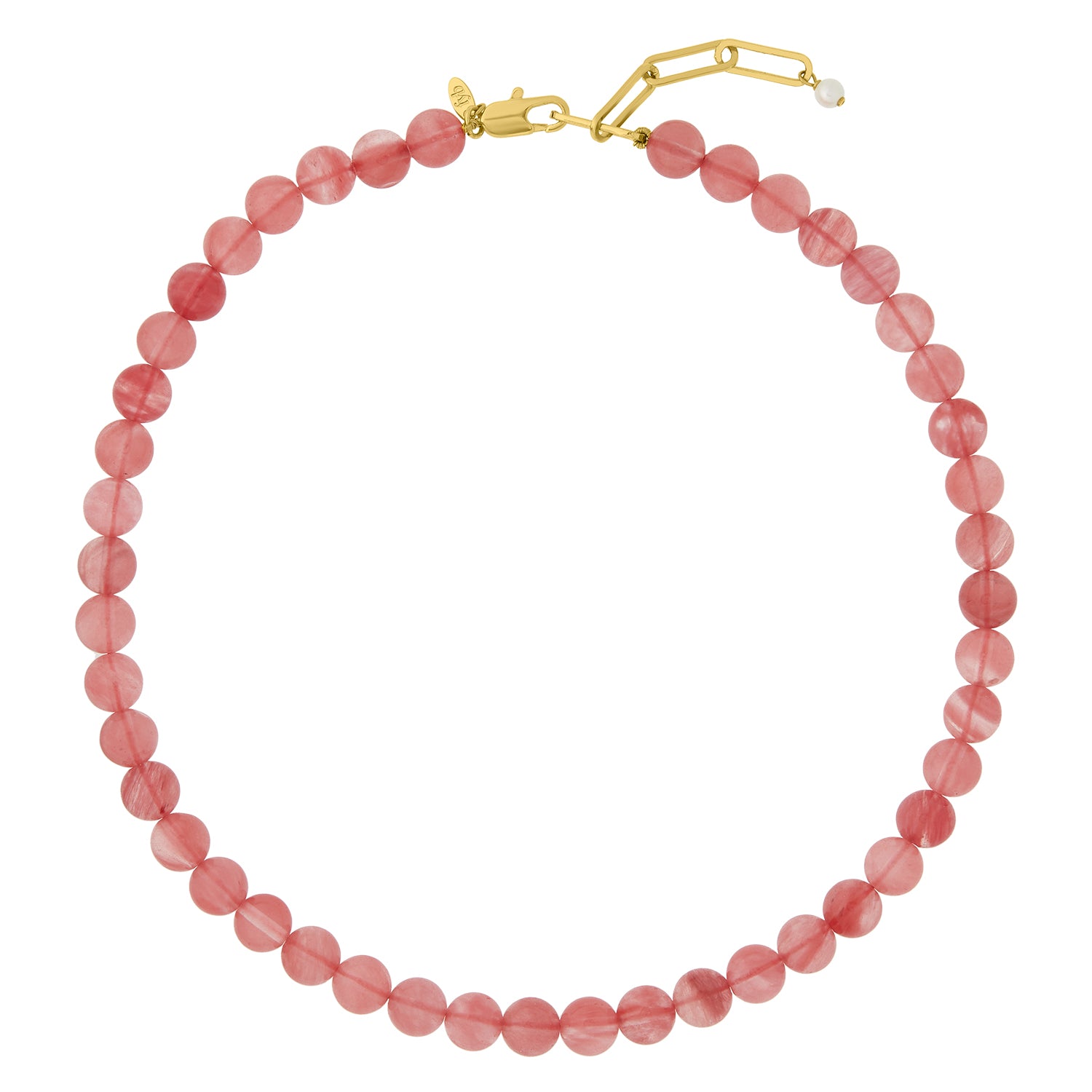 PETITE PALOMA NECKLACE CHERRY QUARTZ