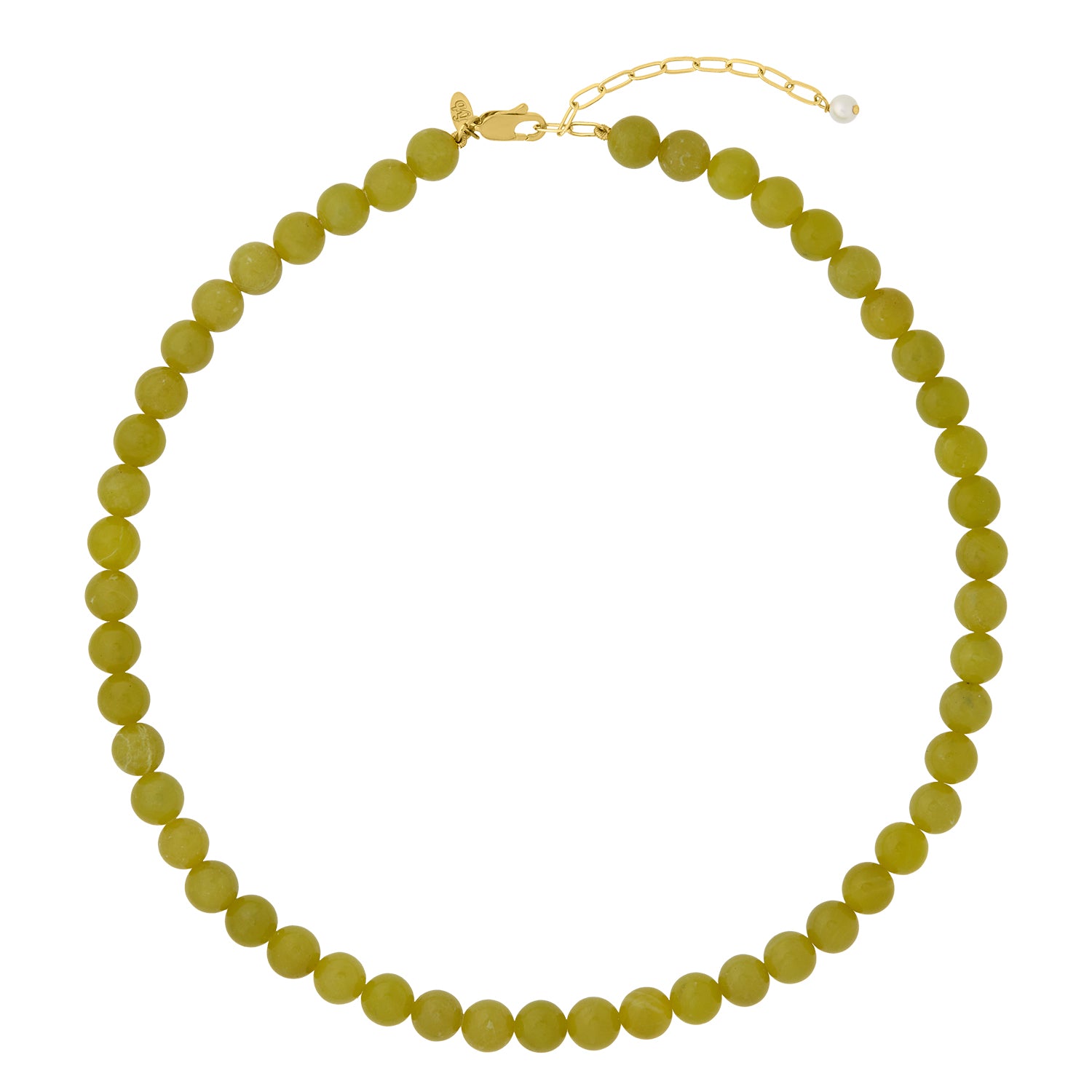 PETITE PALOMA NECKLACE OLIVE JADE
