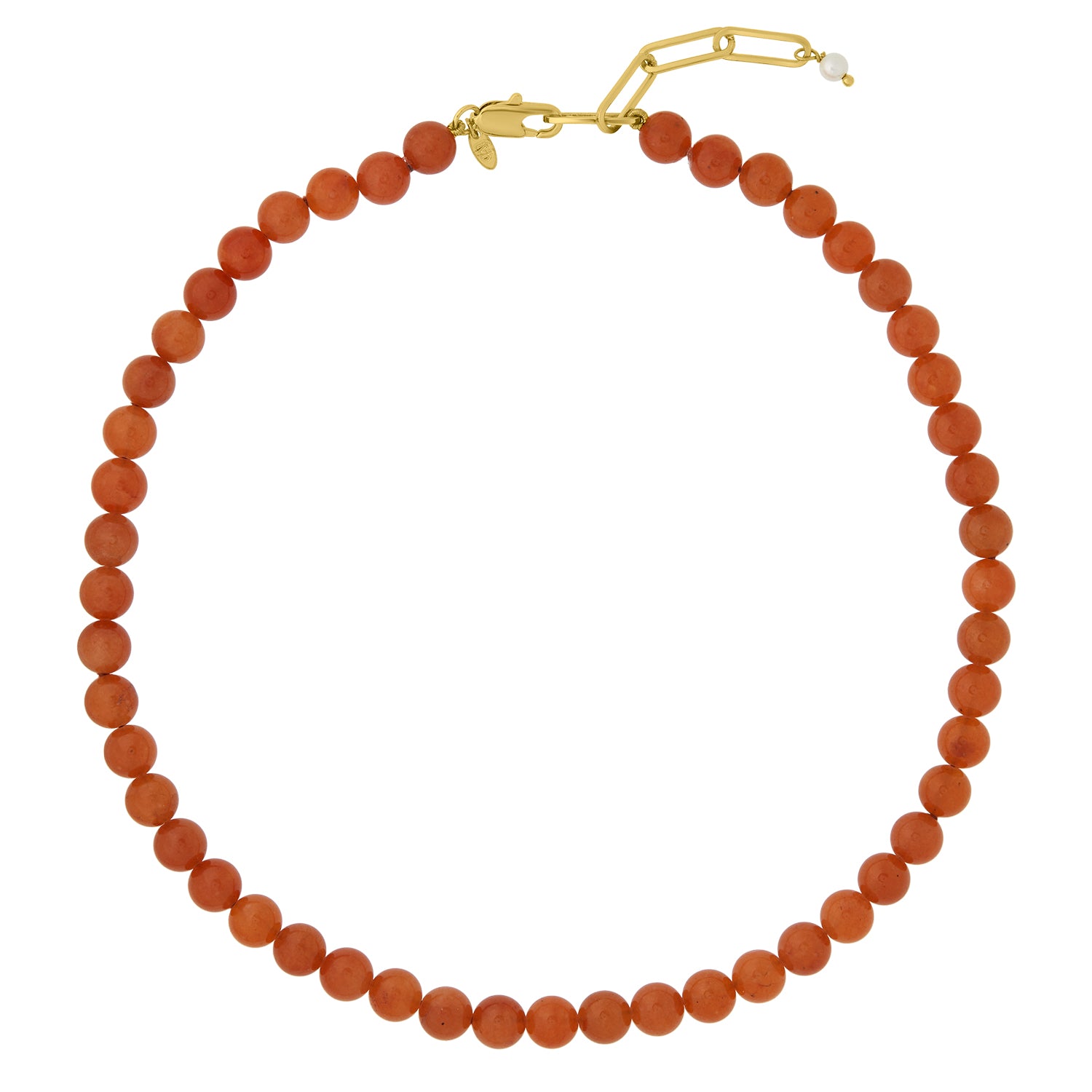 PETITE PALOMA NECKLACE ORANGE AVENTURINE